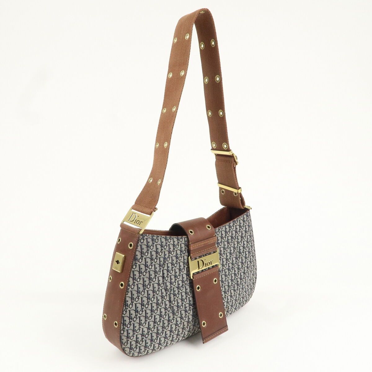 Christian Dior Trotter Street Chic Canvas Shoulder Bag
