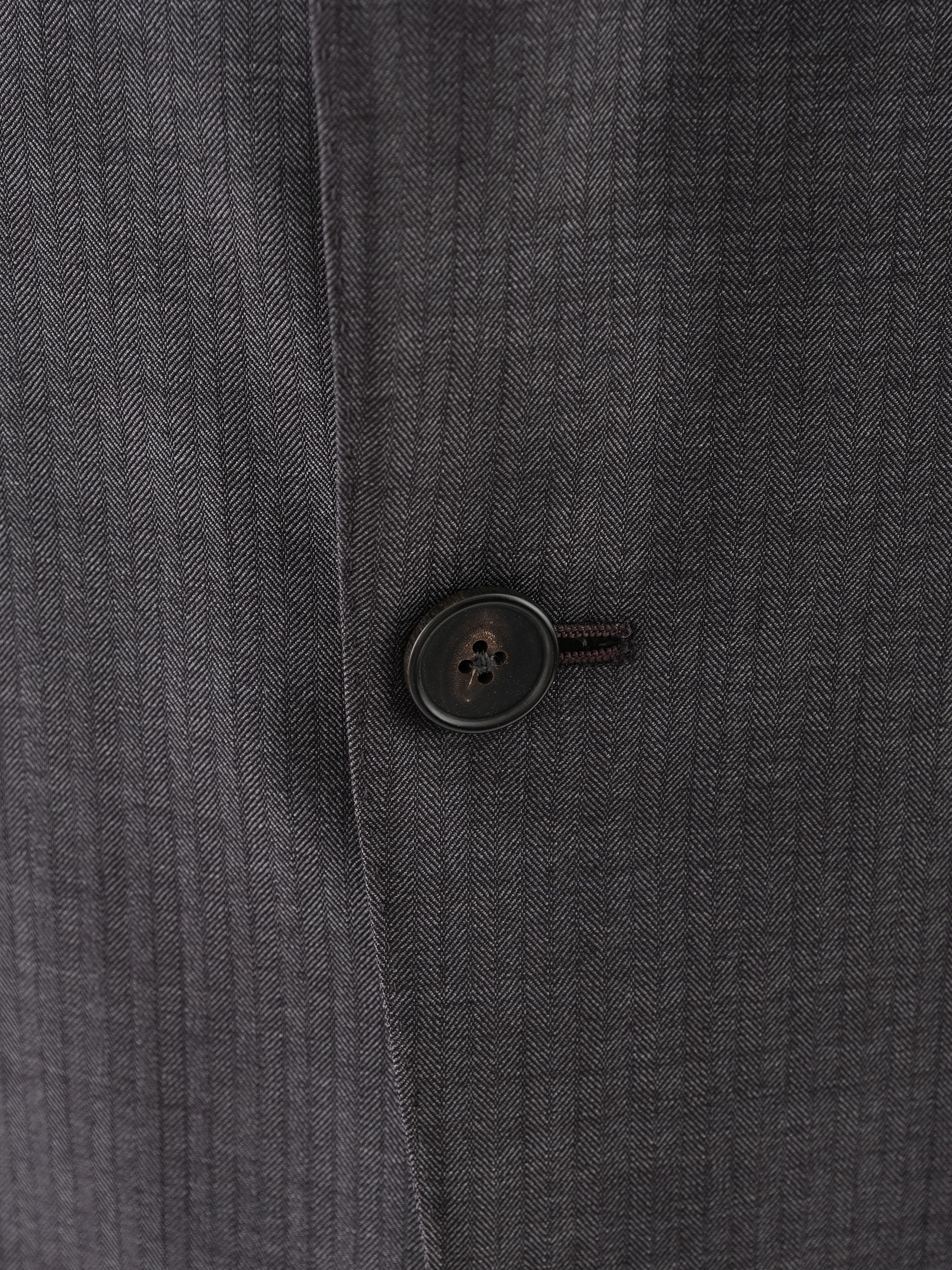 Excellent Ermenegildo Zegna Gray Wool Suit Jacket Size XL