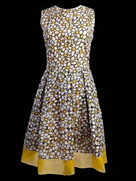 Excellent Red Valentino Floral Dress Combined Polyester Size M