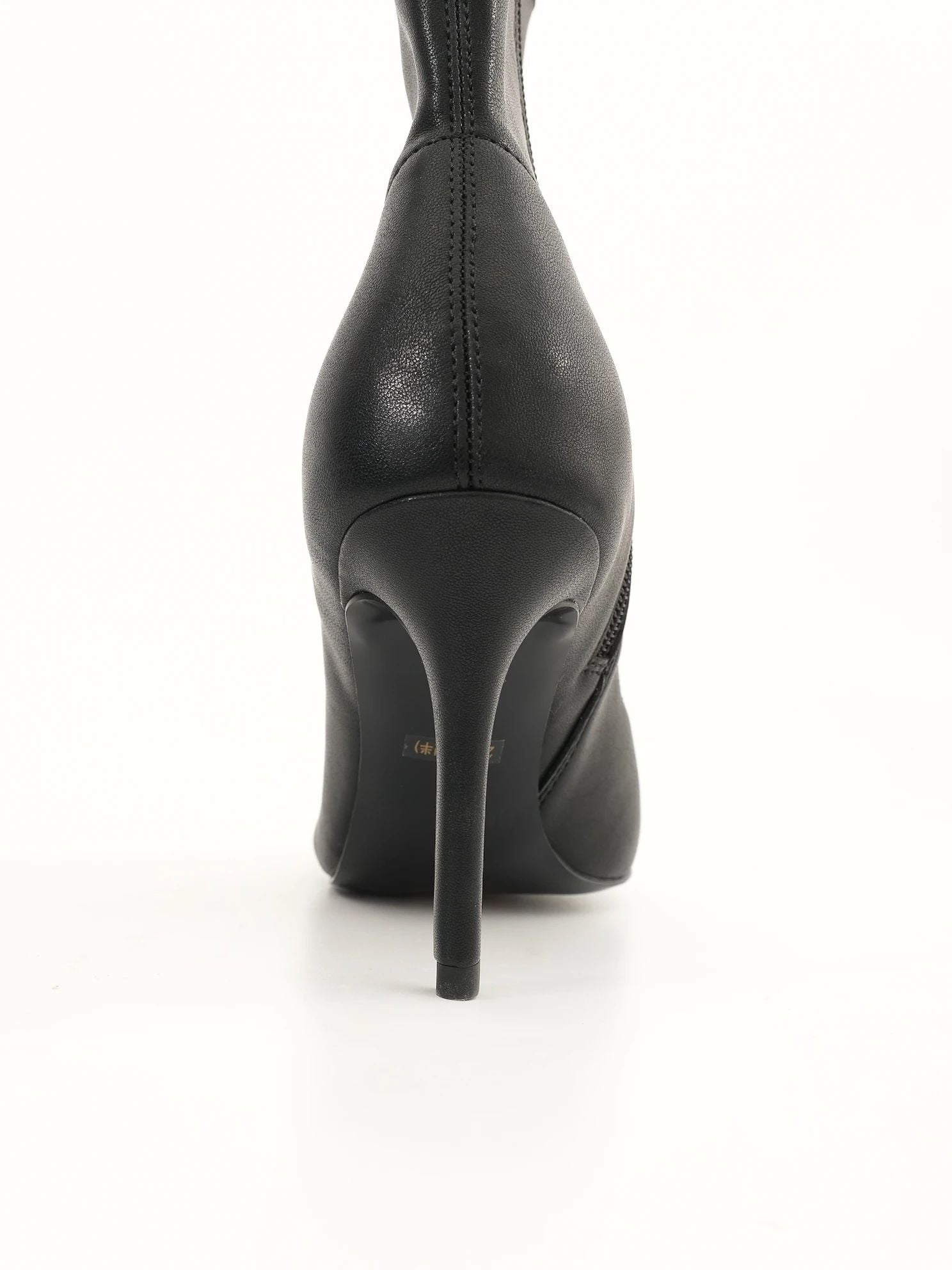 NEW Versace Jeans Black Leather High-Heeled Ankle Boots Size 38