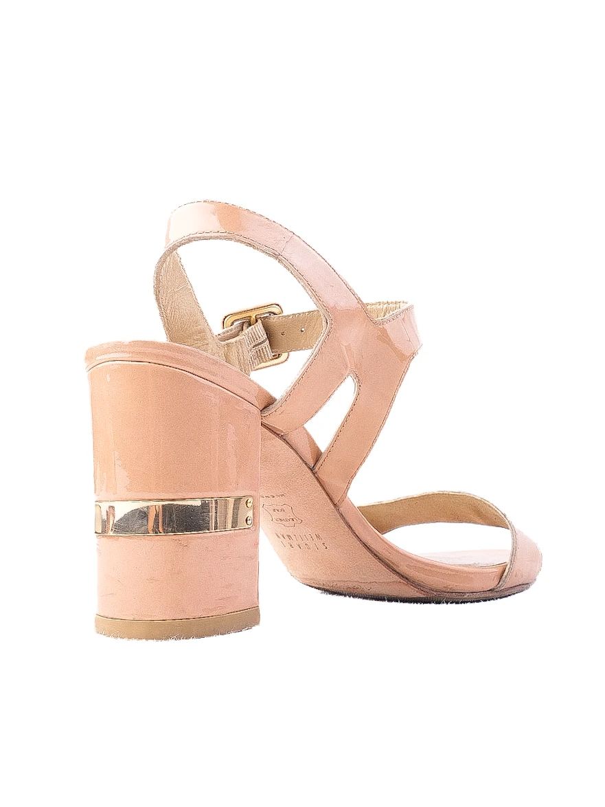 Excellent Stuart Weitzman Orange Leather High-Heeled Sandals Size 38