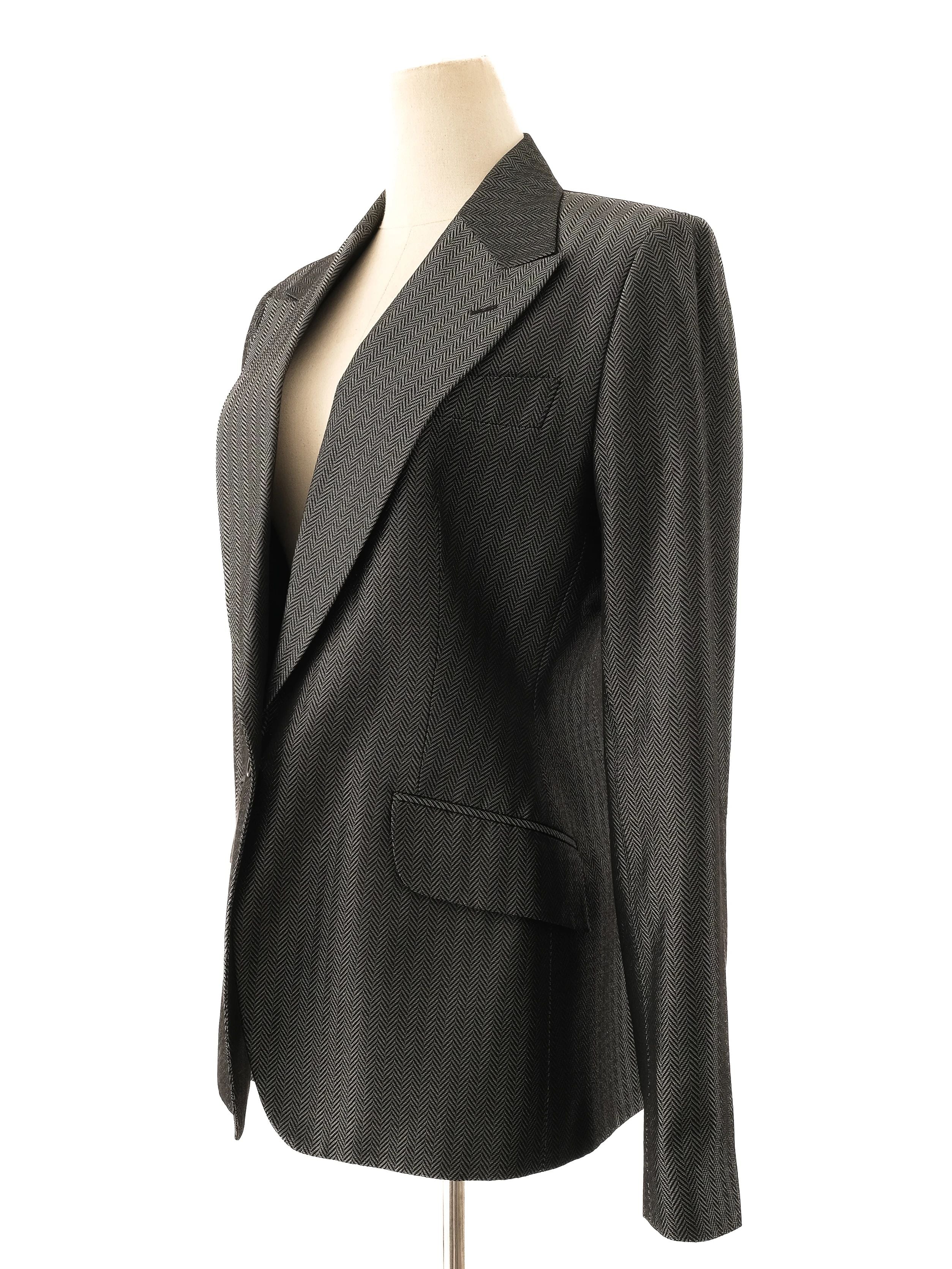 Excellent Carlo Pignatelli Gray Wool Blazer Size L Women&