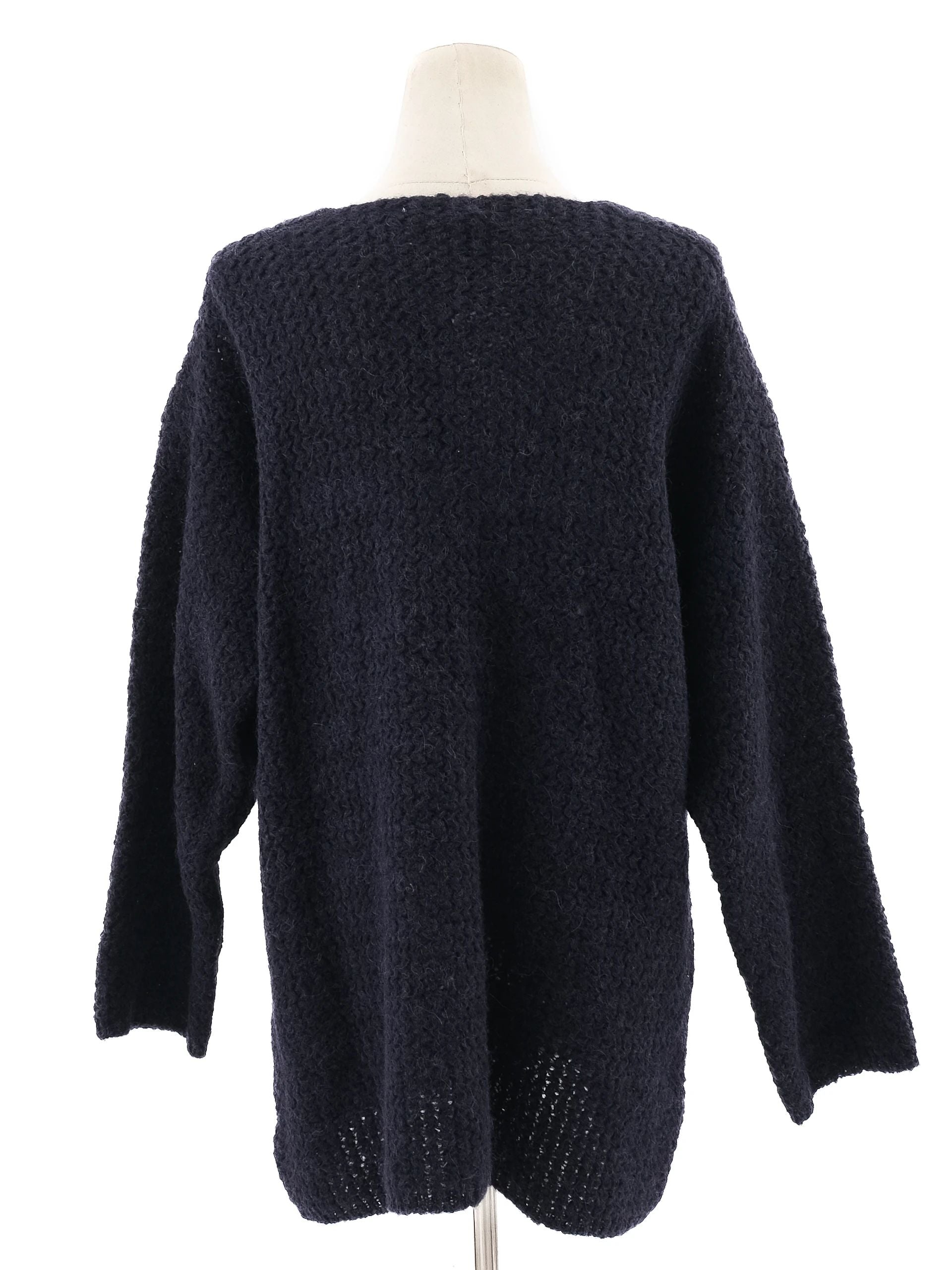 NEW SeeByChloe Blue Nylon Long Sleeve Sweater Size M