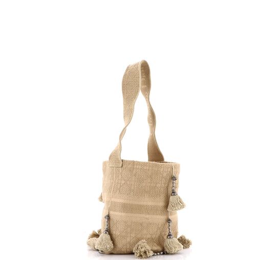 Dior D-Bubble Bucket Bag, Embroidered Canvas