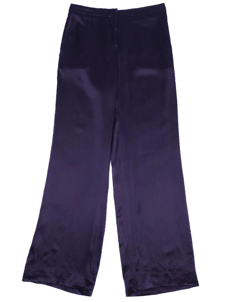 Excellent Alberta Ferretti Purple Silk Pants Size S