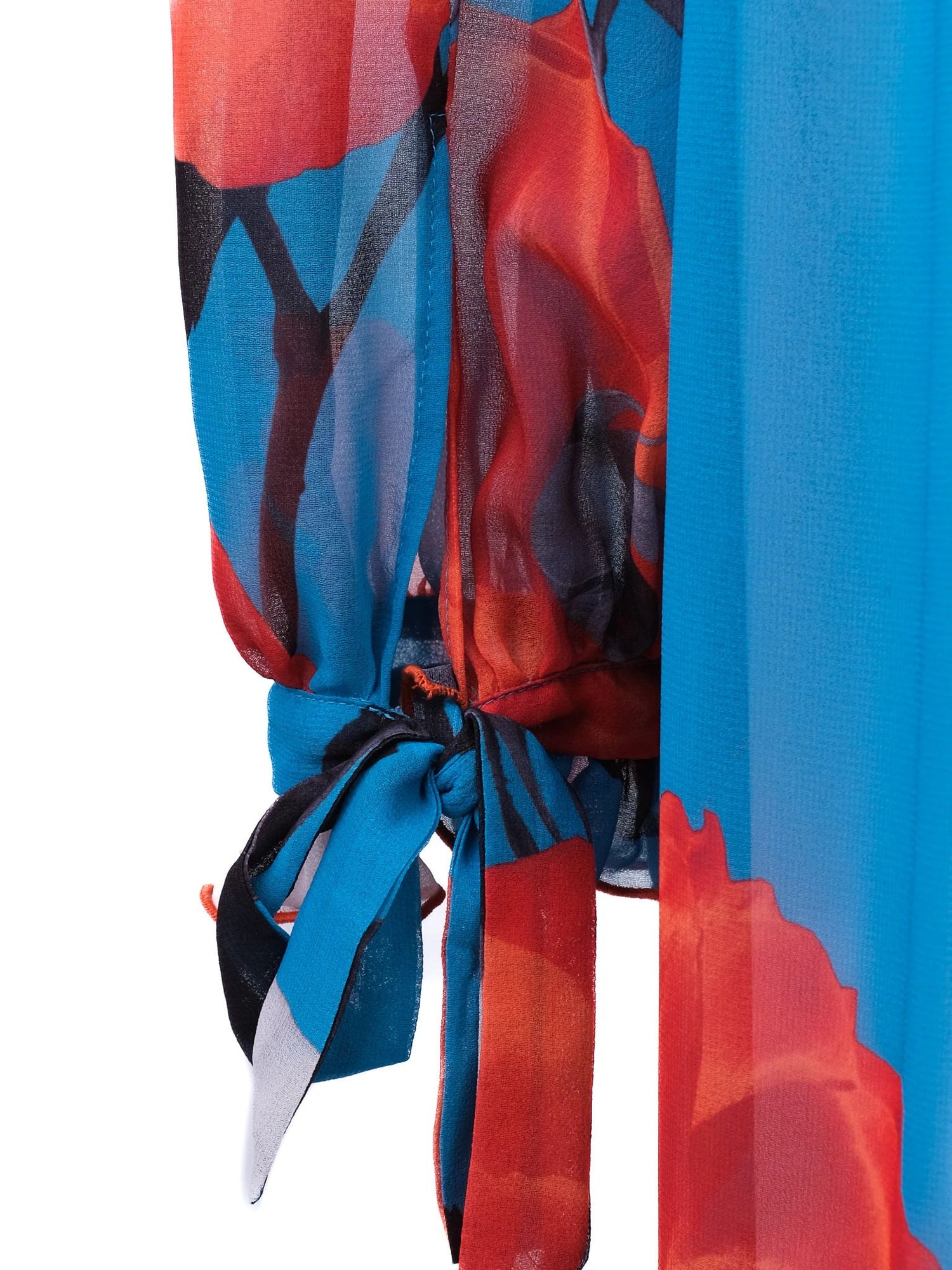 Excellent MSGM Floral Maxi Dress Blue Red White Polyester Women