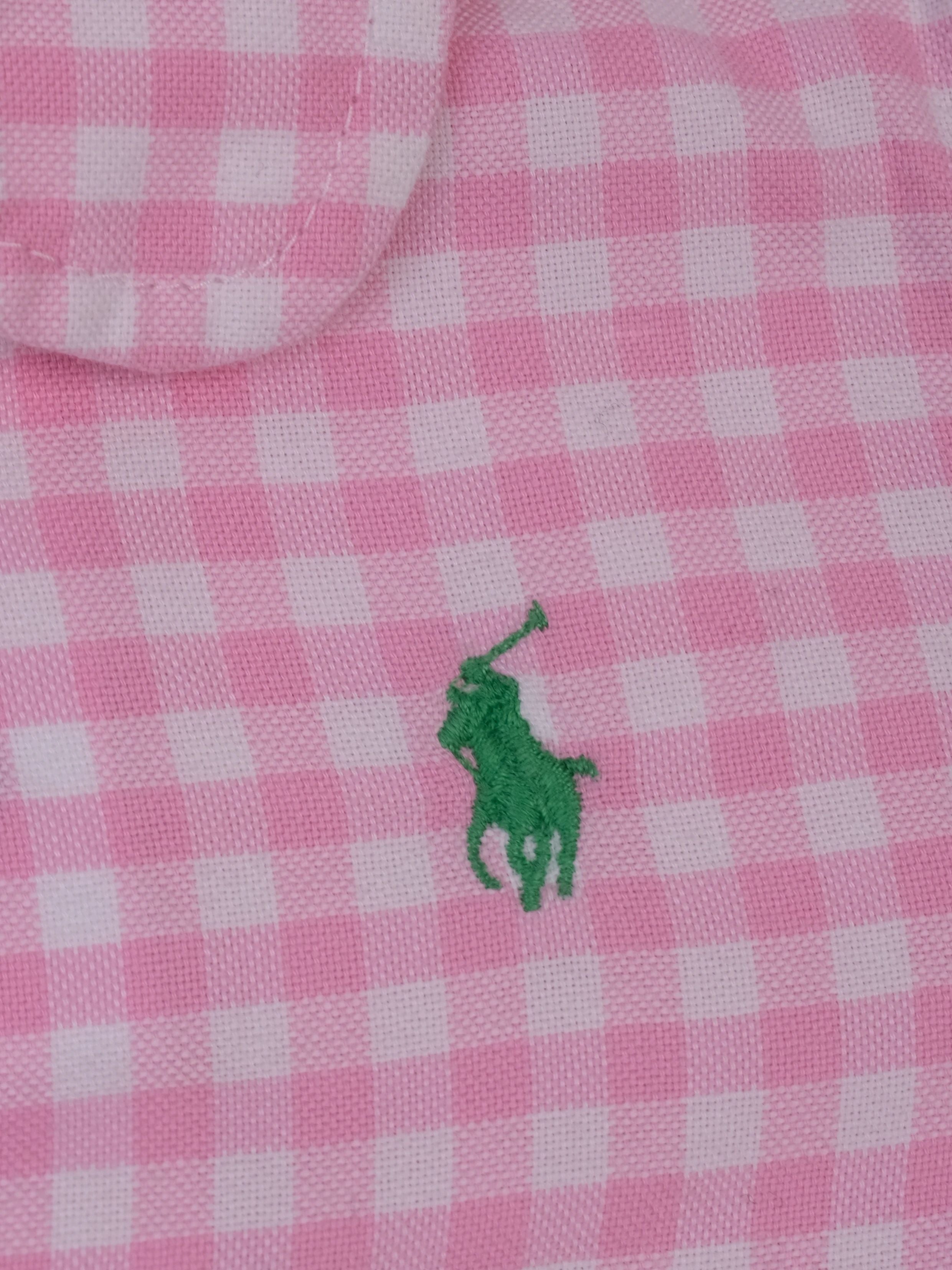 Excellent Ralph Lauren Pink Cotton Checkered Dress for Kids Size 6