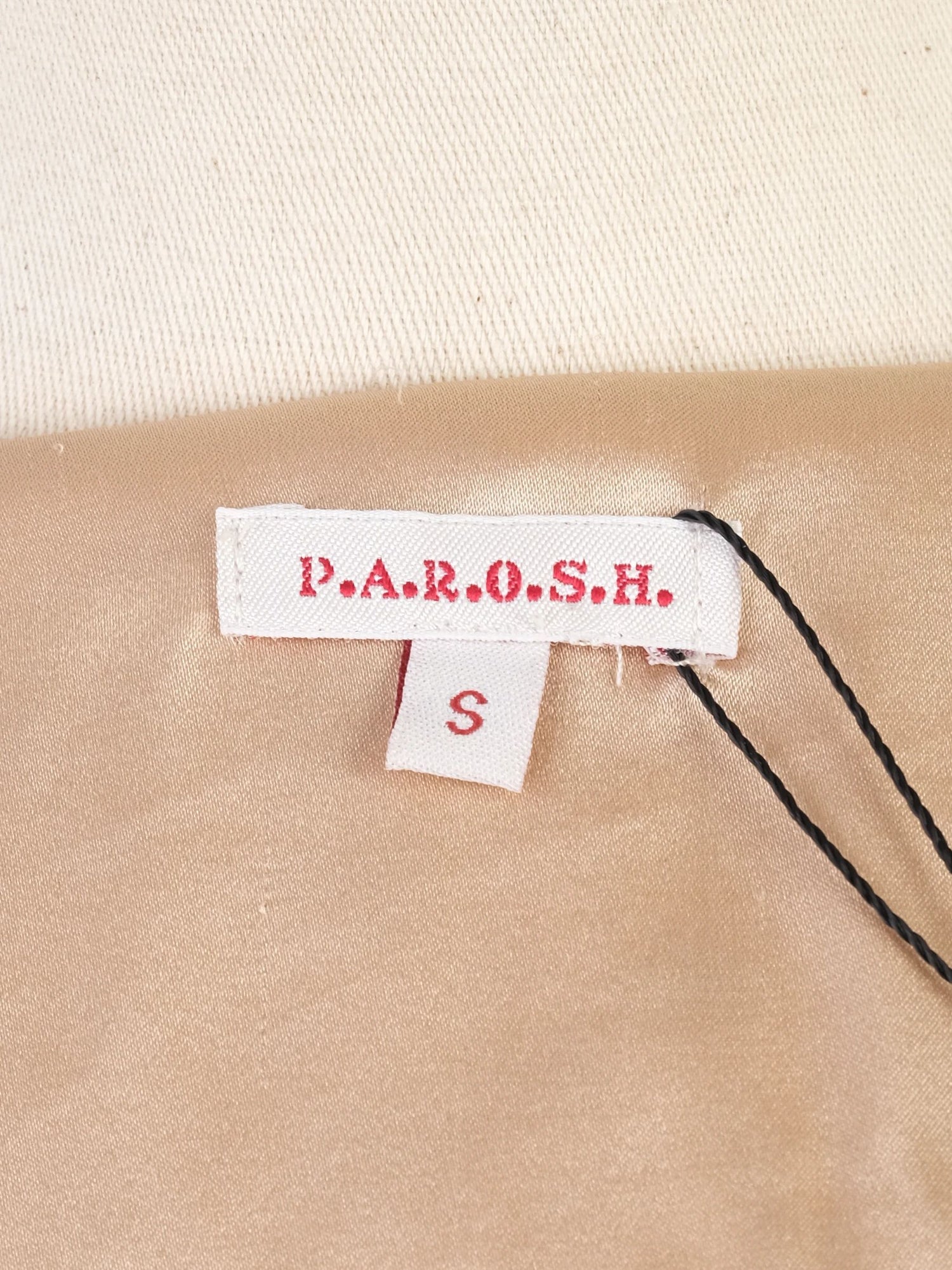 P.A.R.O.S.H. Excellent Condition Silk Textured Coat Size S White