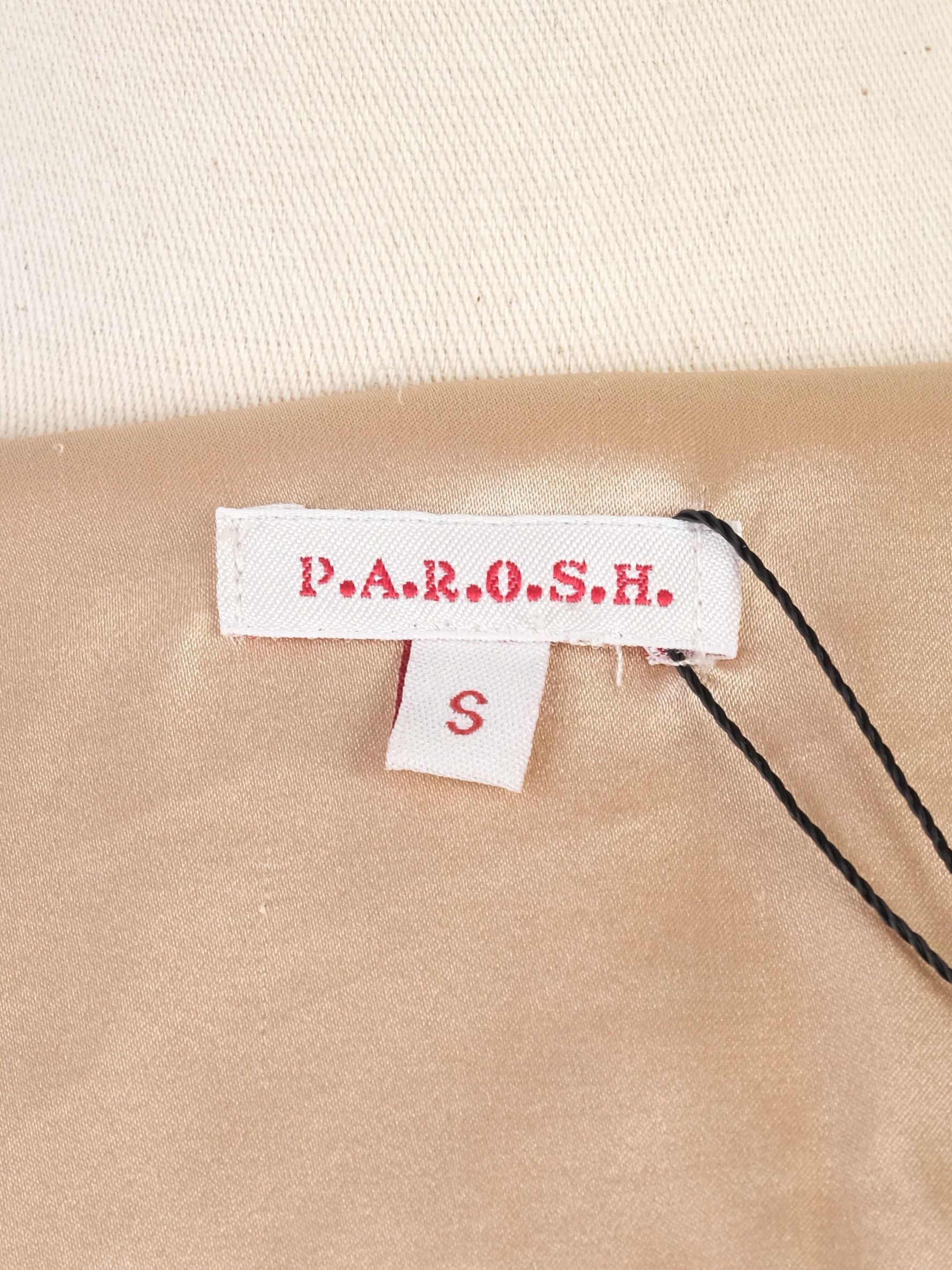 P.A.R.O.S.H. Excellent Condition Silk Textured Coat Size S White