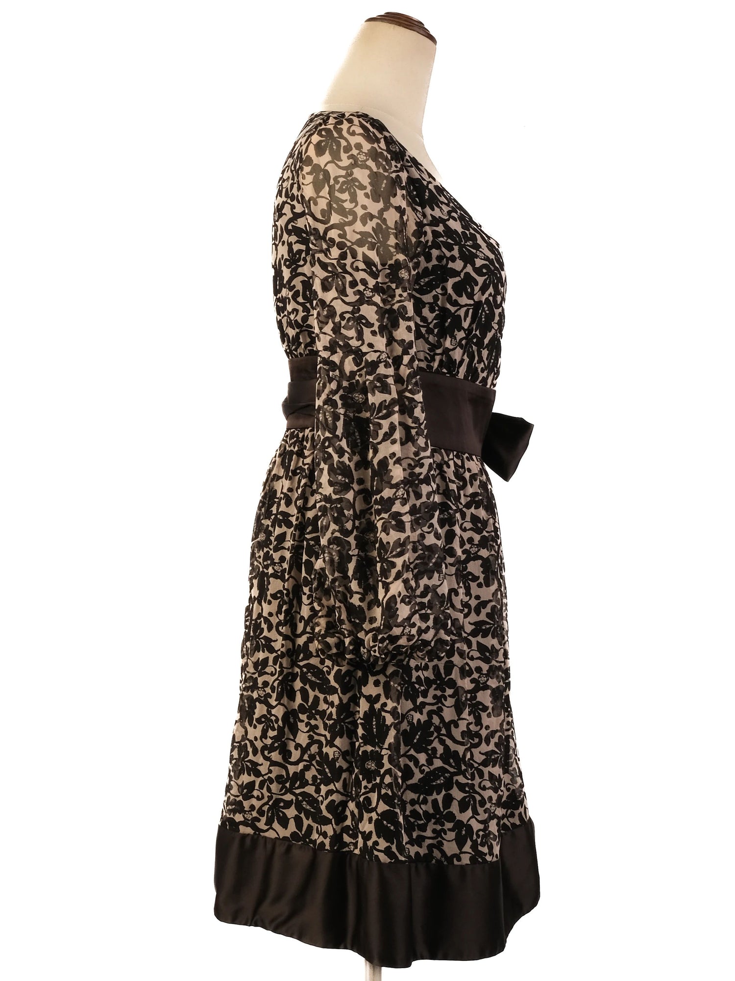 Excellent Diane von Furstenberg Silk Floral Lace Dress Size M