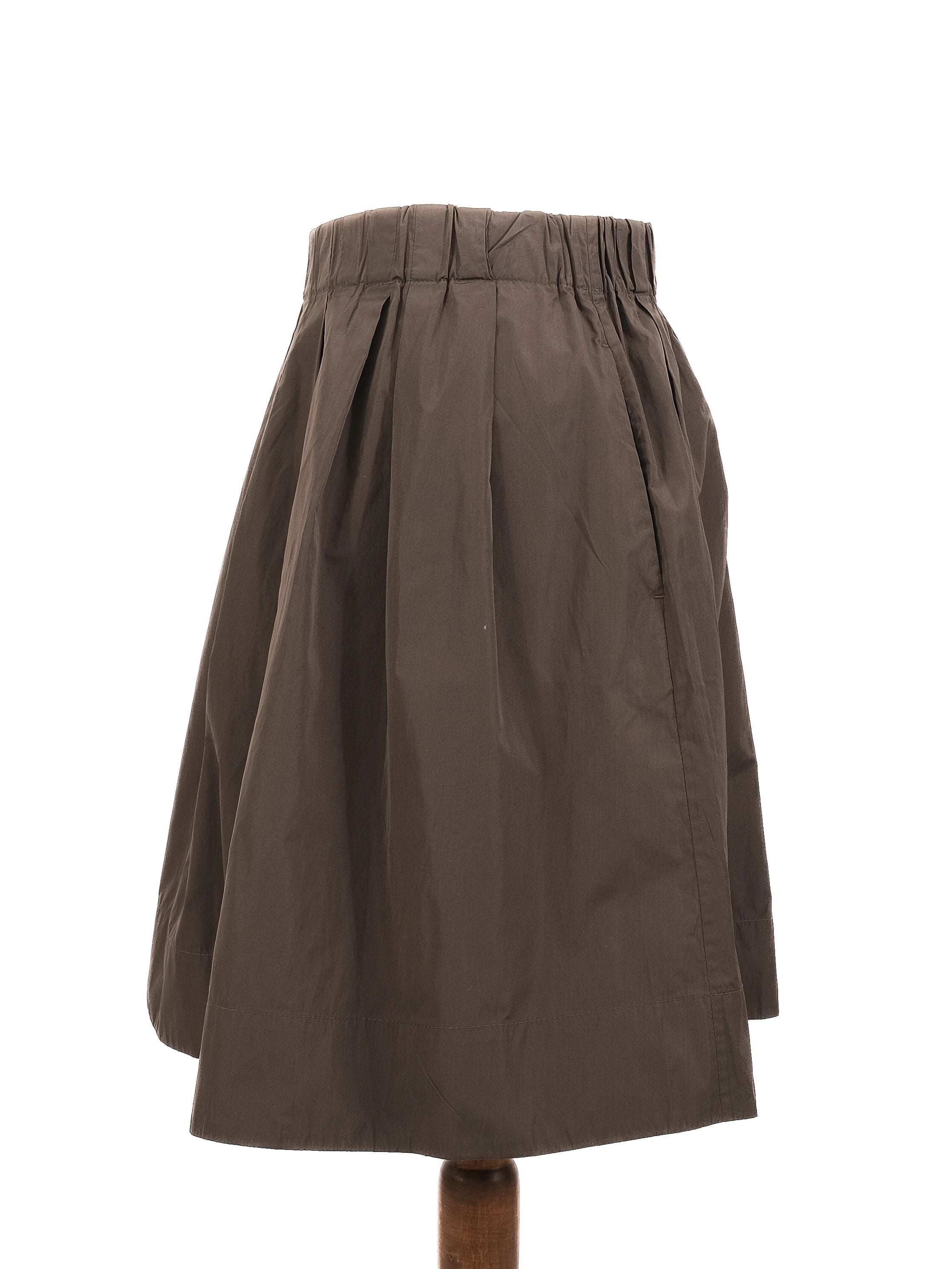 Perfect Brunello Cucinelli Gray Silk Pleated Skirt Size XS