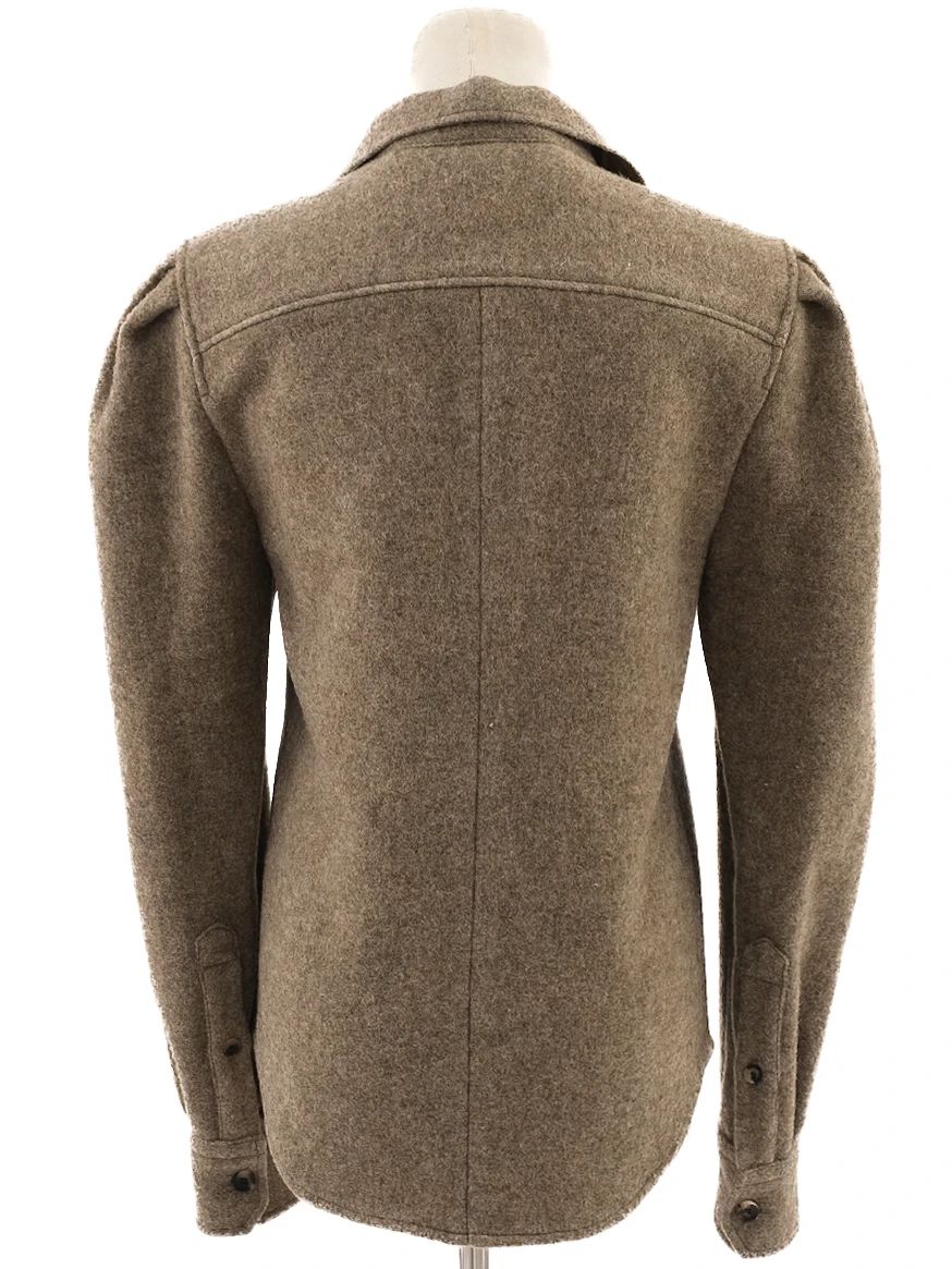 Excellent Isabel Marant Gray Wool Military Shirt Size XS