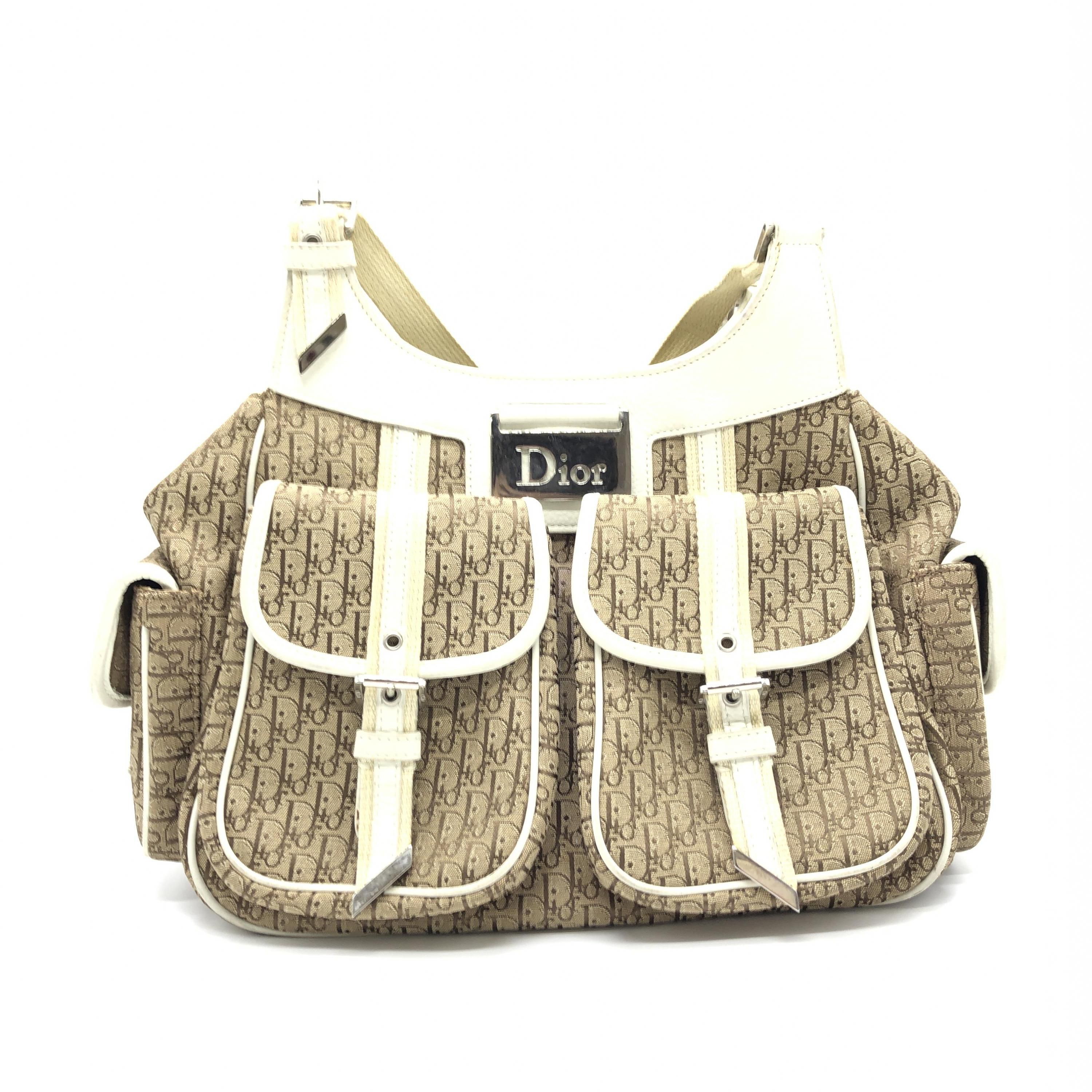 Dior Trotter Monogram Canvas Shoulder Bag