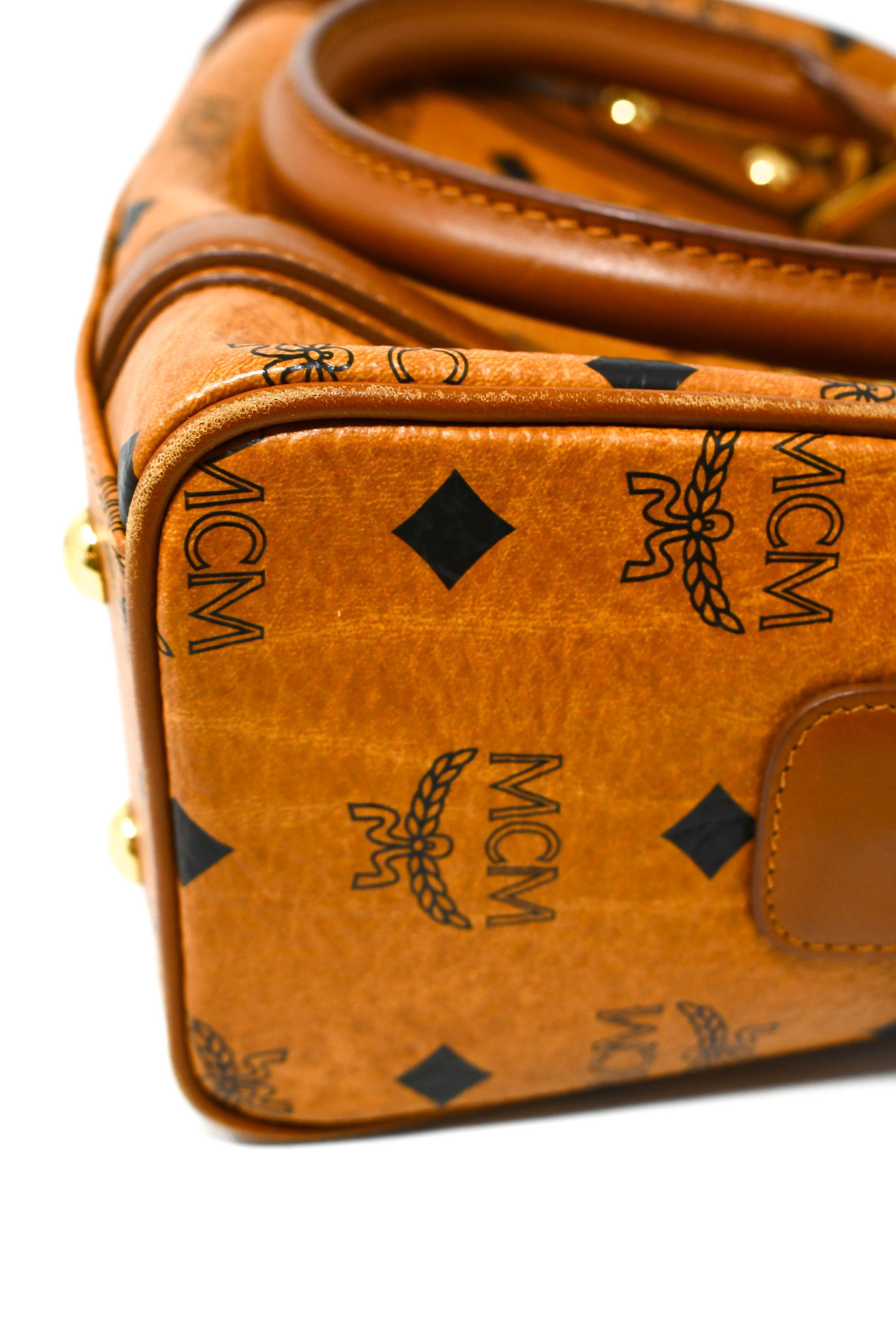 MCM Boston Bag Cognac Viseto