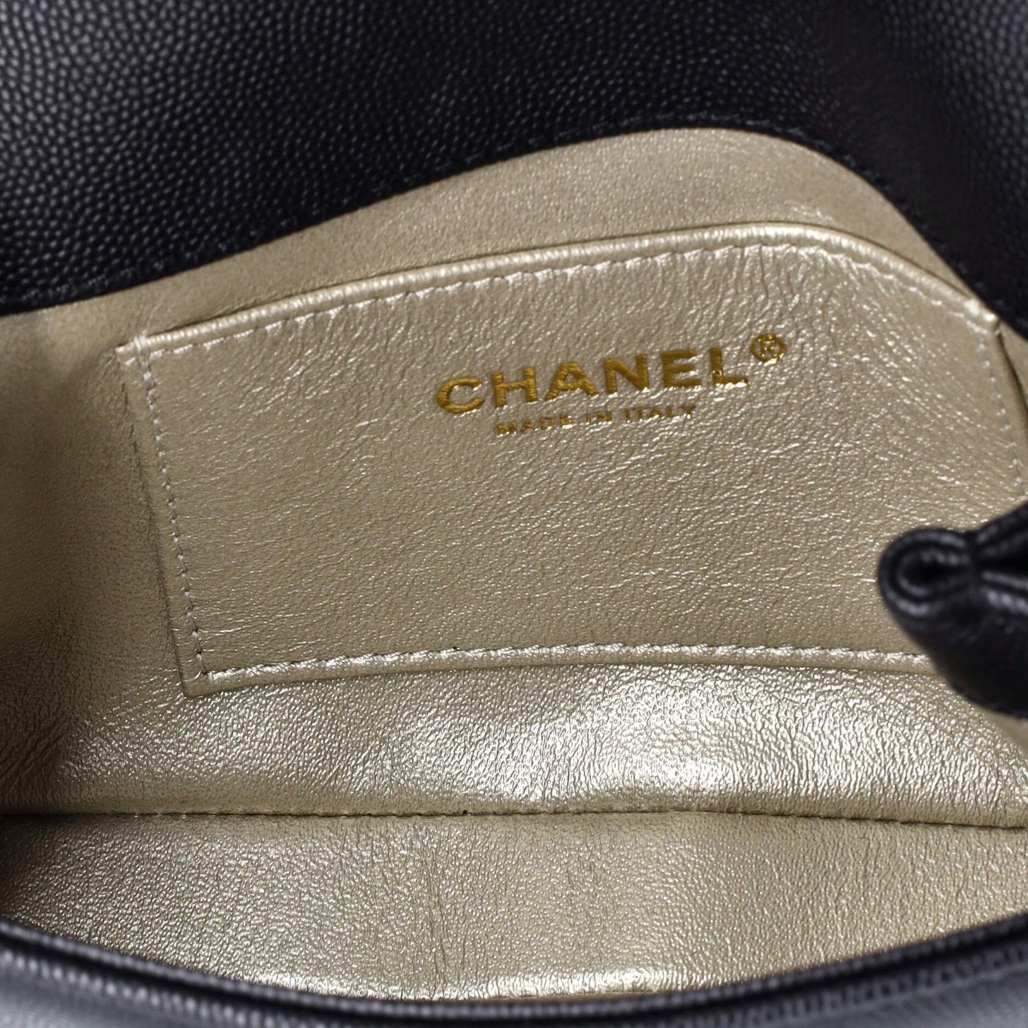Chanel Captain Gold Waist Bag Embroidered Caviar Medium