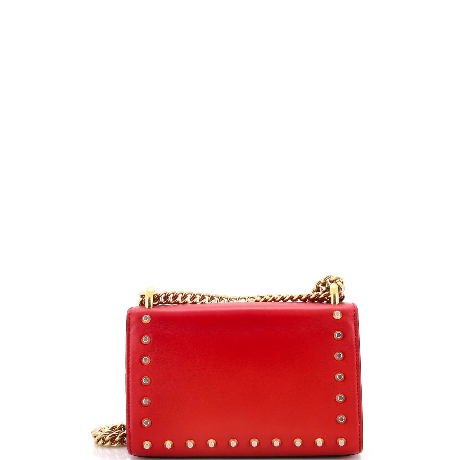 Gucci Padlock Shoulder Bag Small, Pearl Studded Calfskin