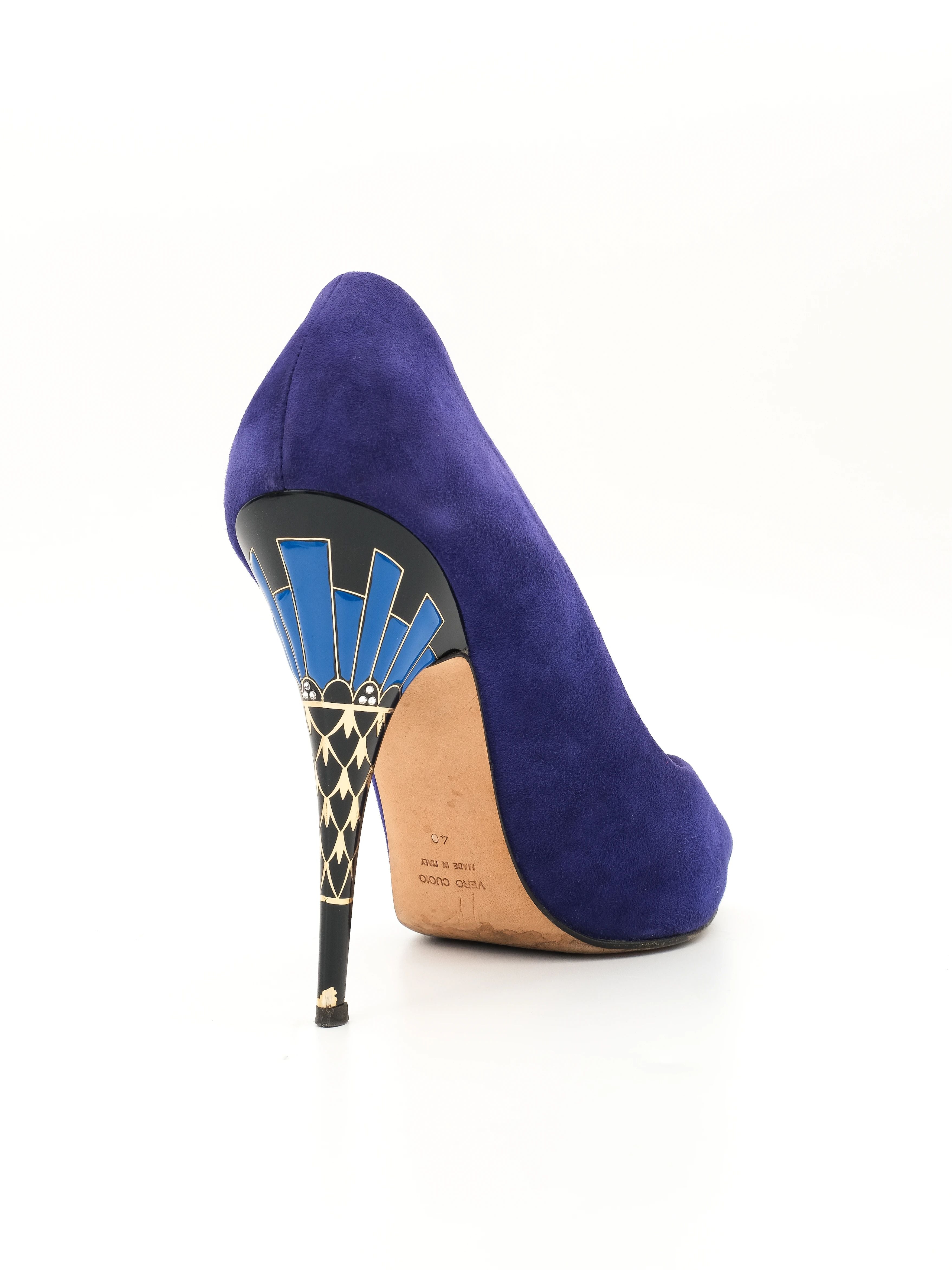 Excellent Giuseppe Zanotti Purple Leather High-Heels Size 40