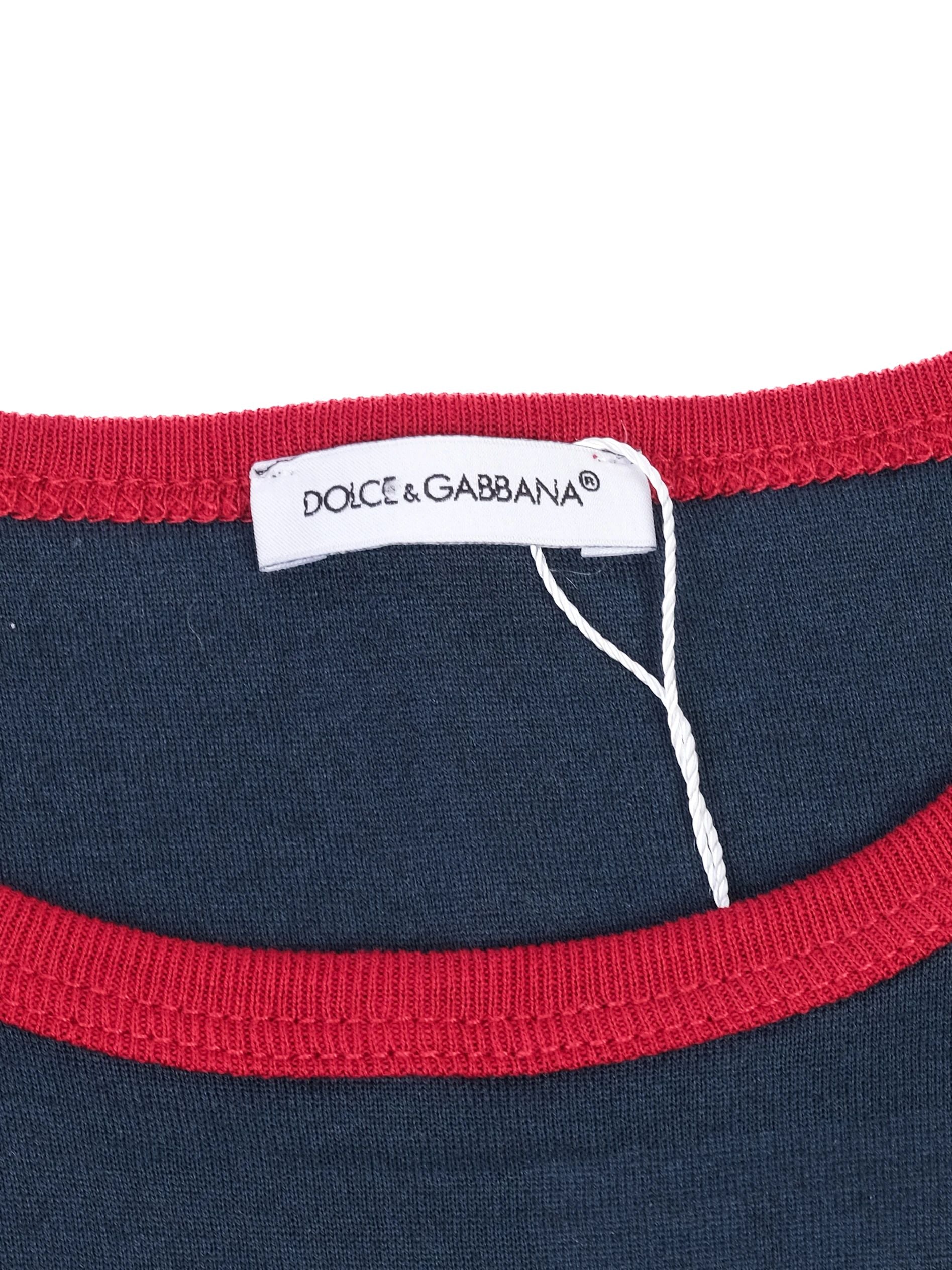 Excellent Dolce Gabbana Navy Crown Print T-Shirt for Kids Size 12