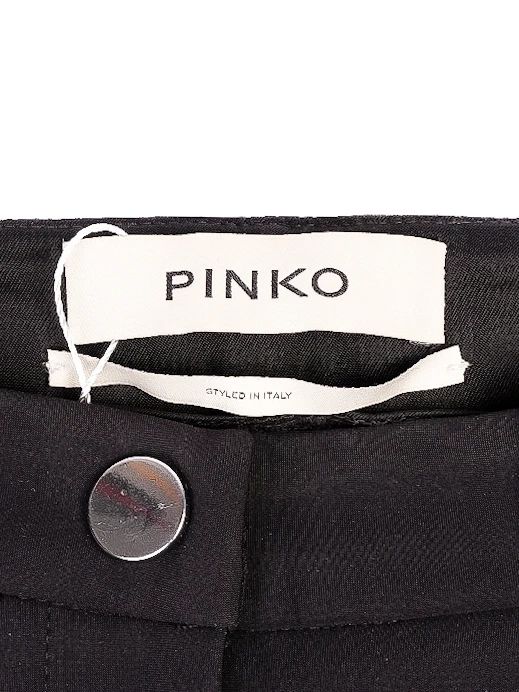Excellent Pinko Black Nylon Pants Size XS Styled in Italy