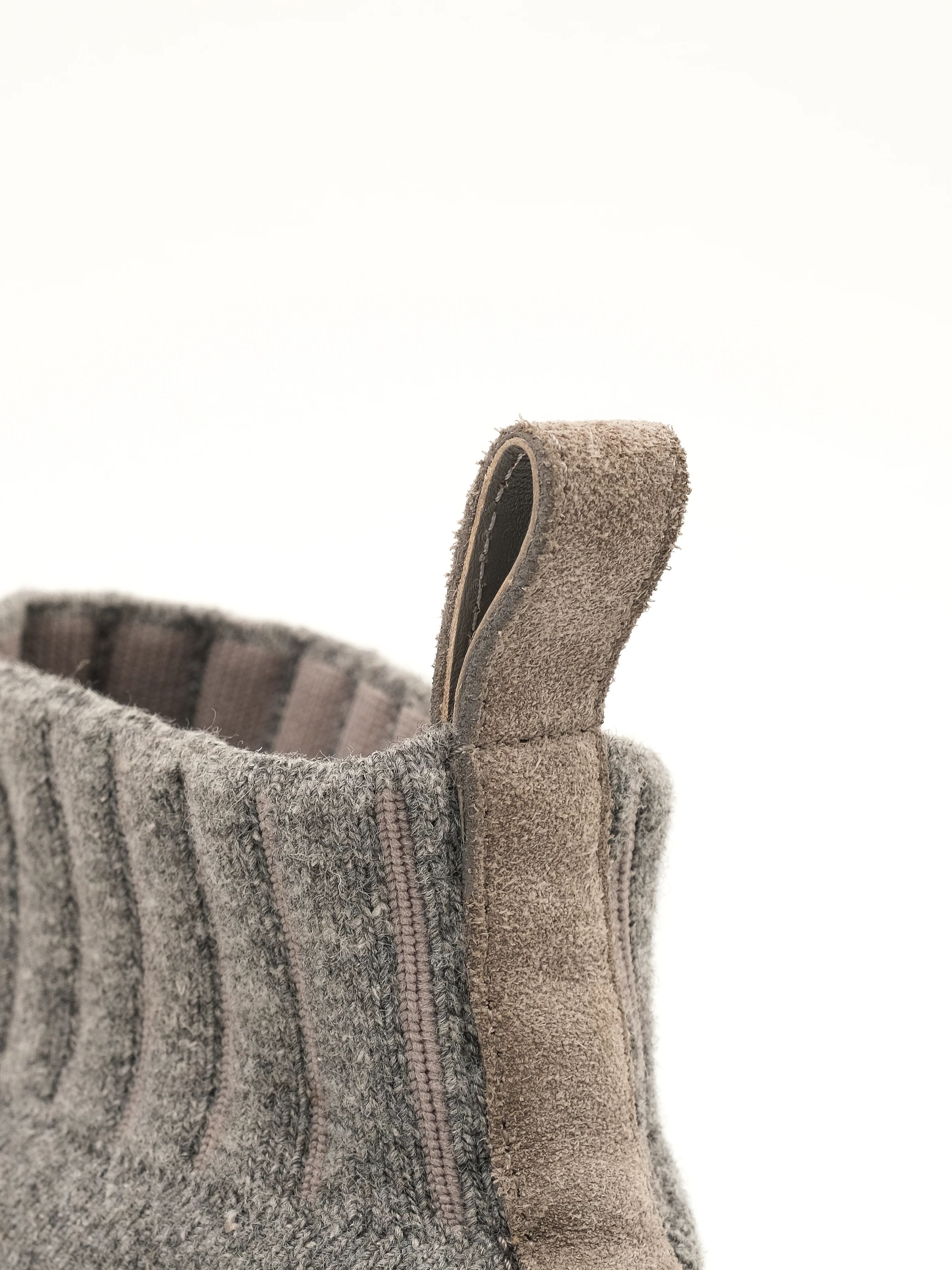 Excellent Santoni Gray Wool Ankle Boots Size 35 Women