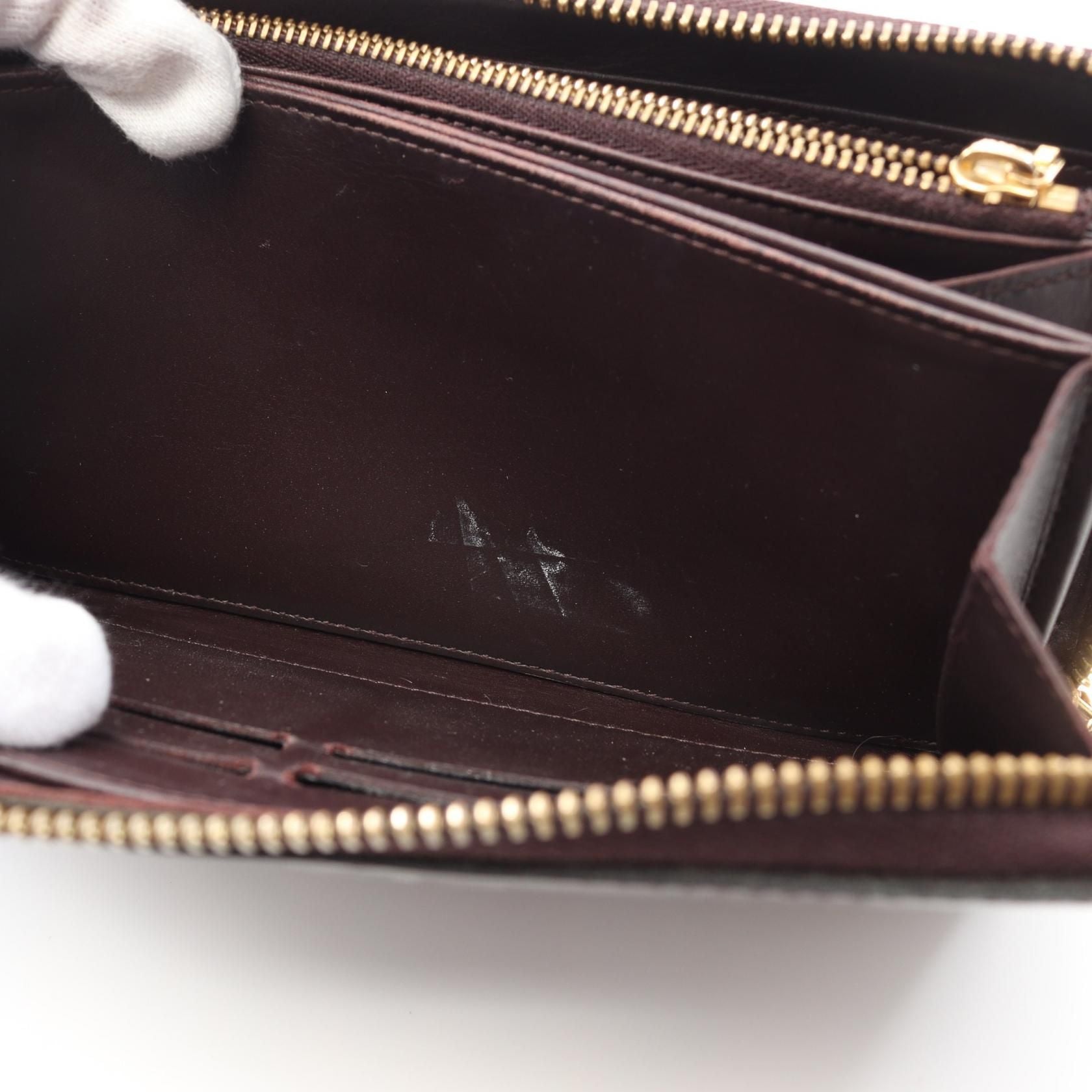 Louis Vuitton Zippy Wallet Amarrant Purple Around Long Wallet M 93522