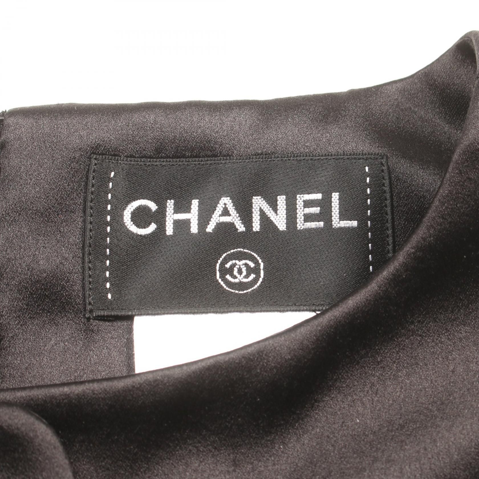 Chanel Black Bijoux Dress Wool Silk P 52338w 05713