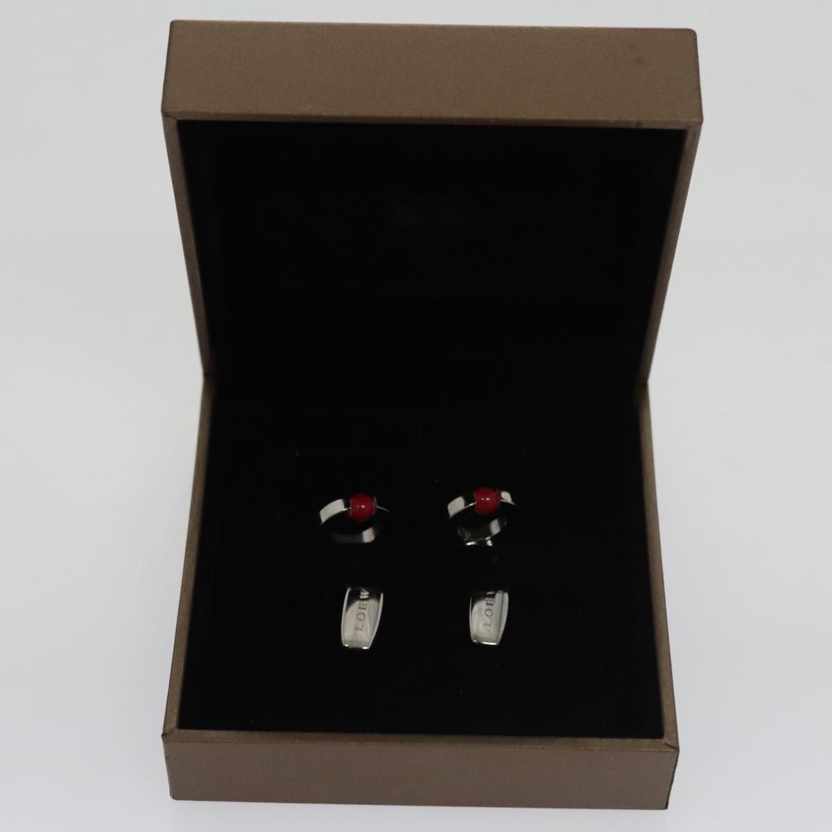 Loewe Cuffs Metal Silver Tone Auth