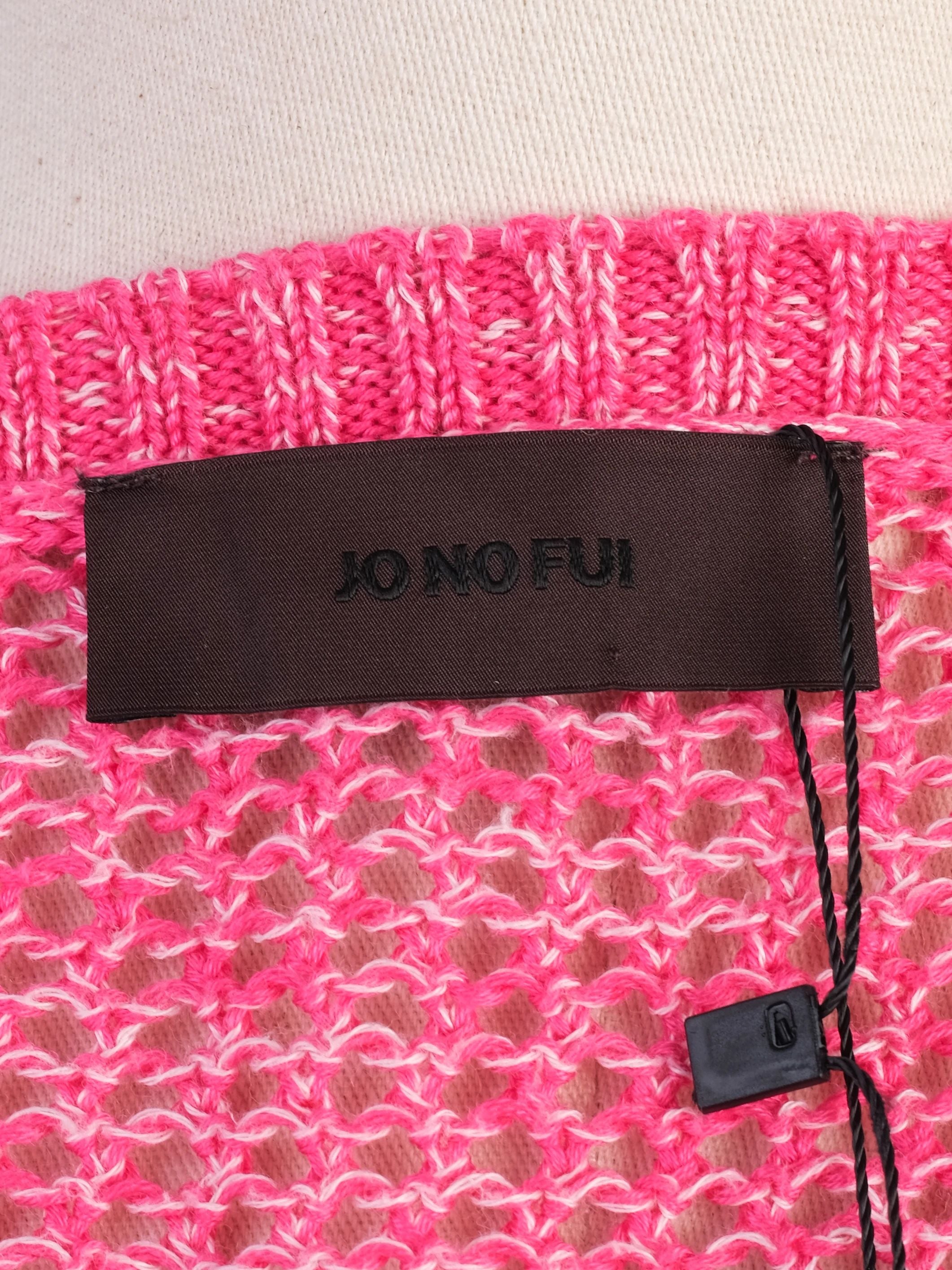 Excellent Jo No Fui Pink Cotton Natural Cardigan Size XS