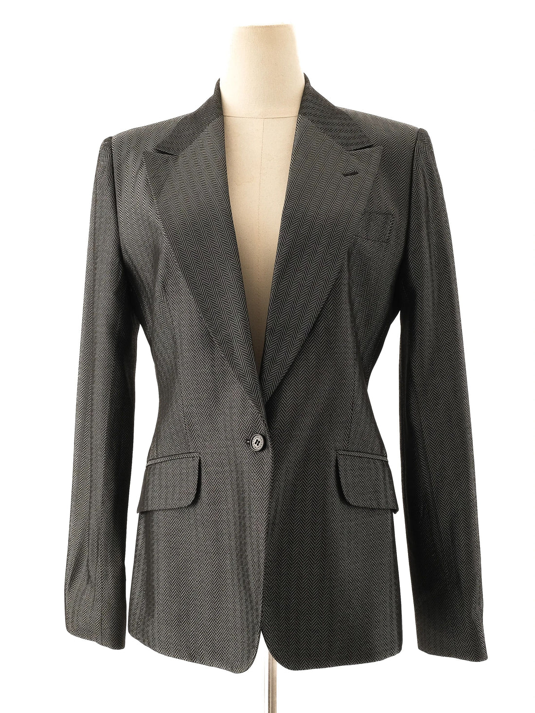 Excellent Carlo Pignatelli Gray Wool Blazer Size L Women&