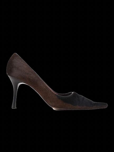 Excellent Vicini Orange Leather High-Heeled Shoes Size 38