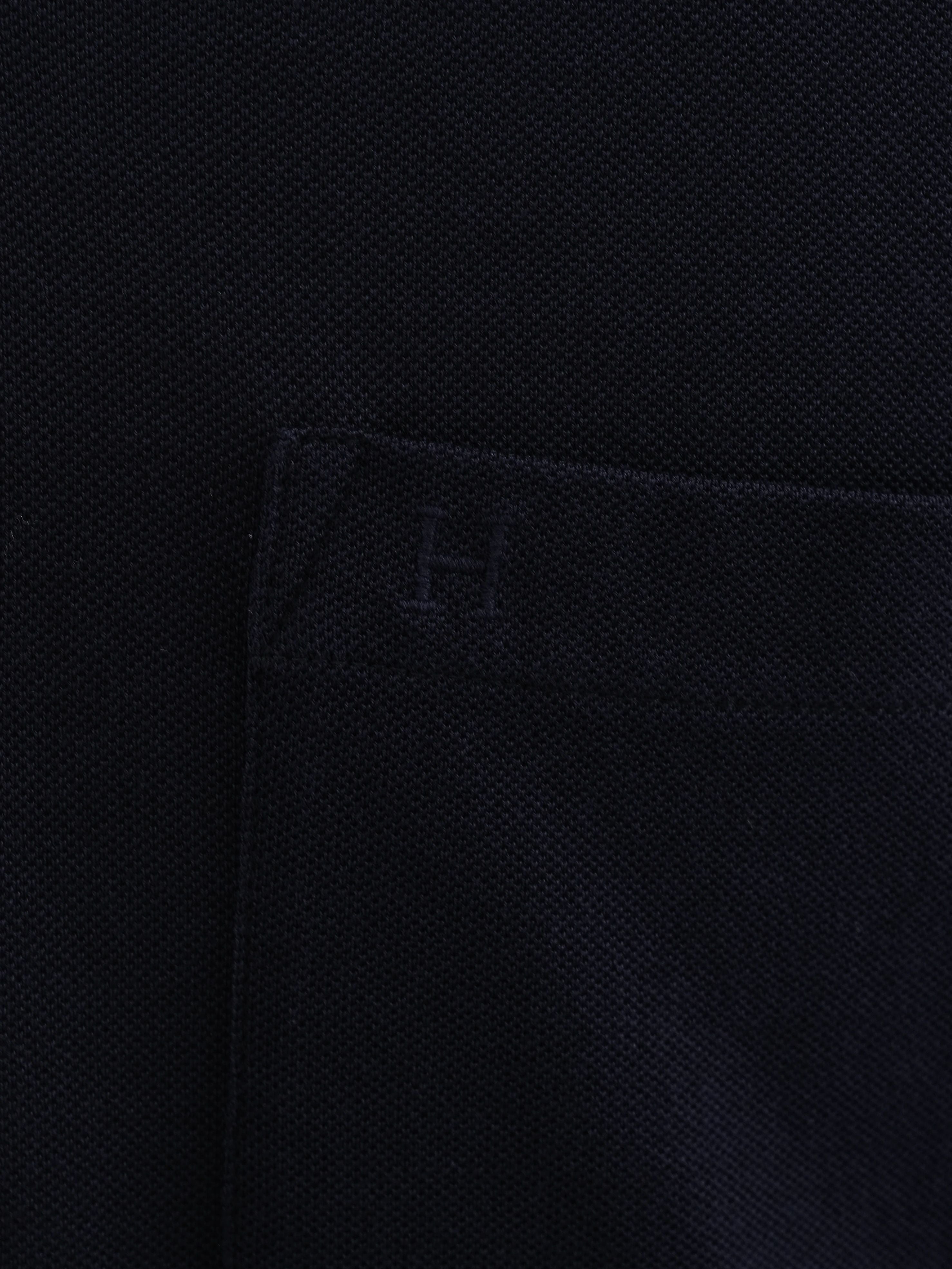 Excellent Hermes Blue Polo Shirt Cotton Size L Double Stripe