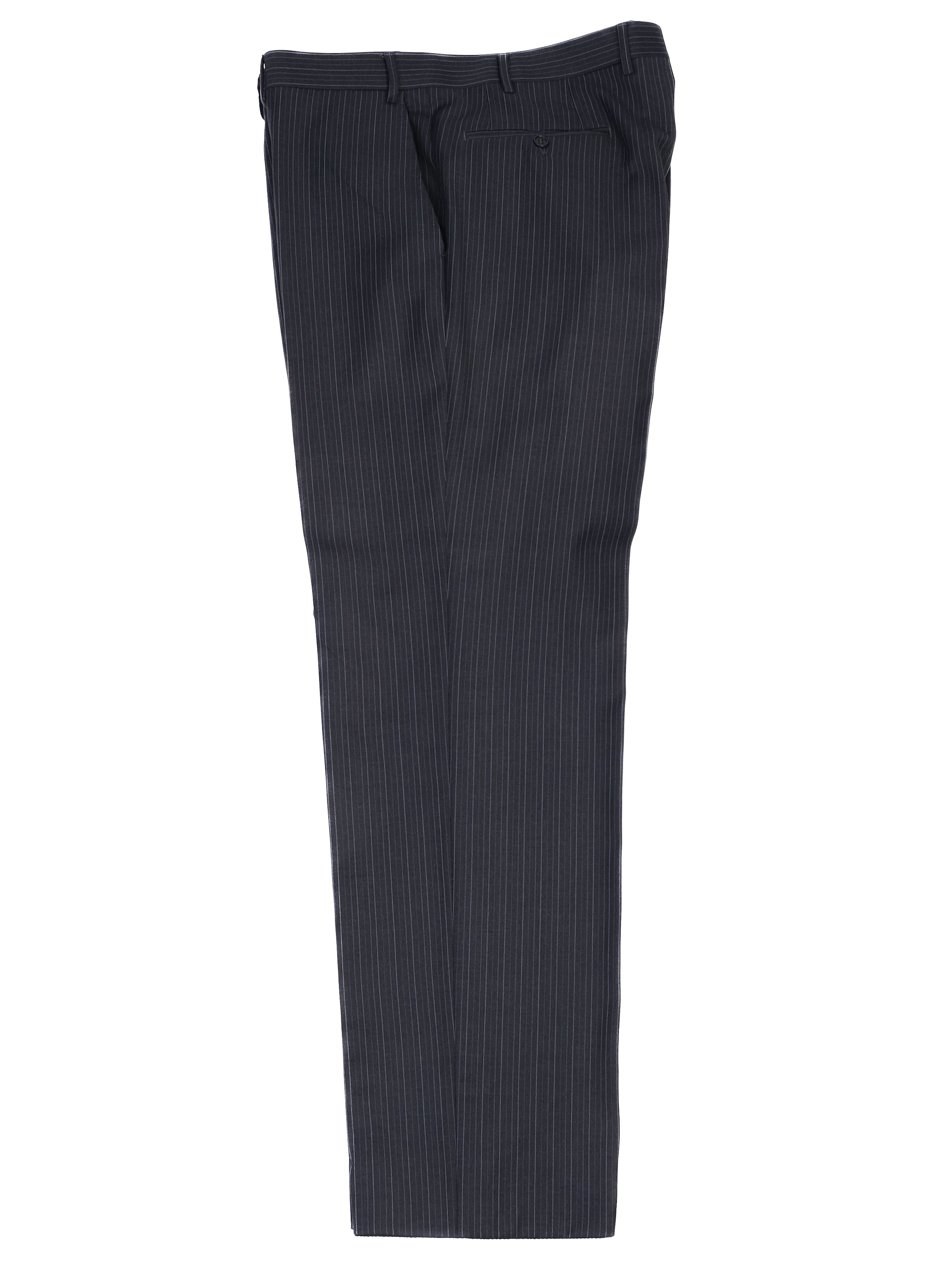 Excellent Canali Black Wool Suit Jacket Men Size XXL Pinstripe