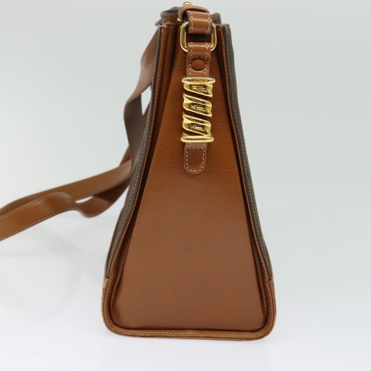 Loewe Velazquez Shoulder Bag Leather Brown Gold Auth