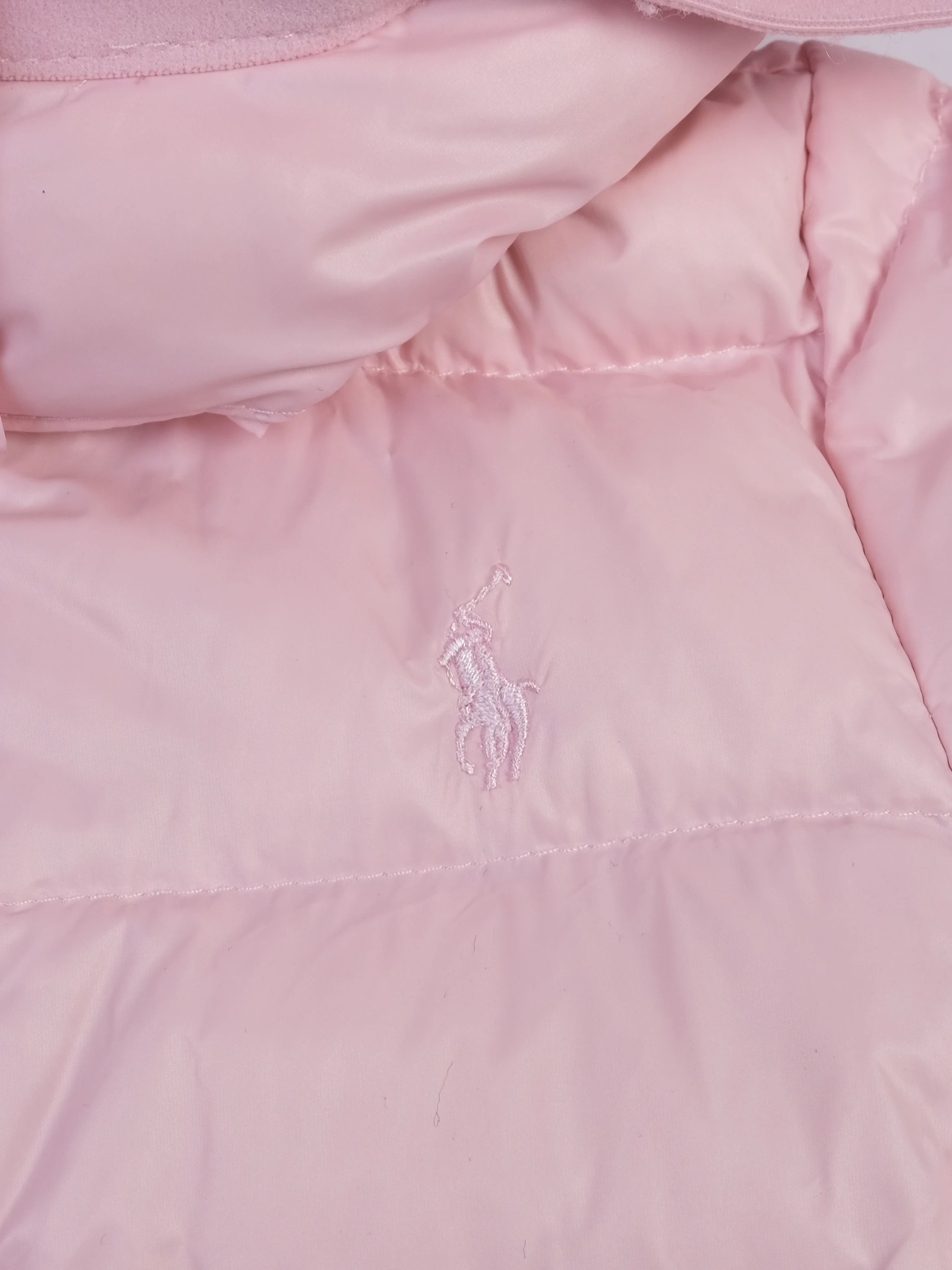 Excellent Ralph Lauren Pink Nylon Puffer Jacket for Babies Size 1