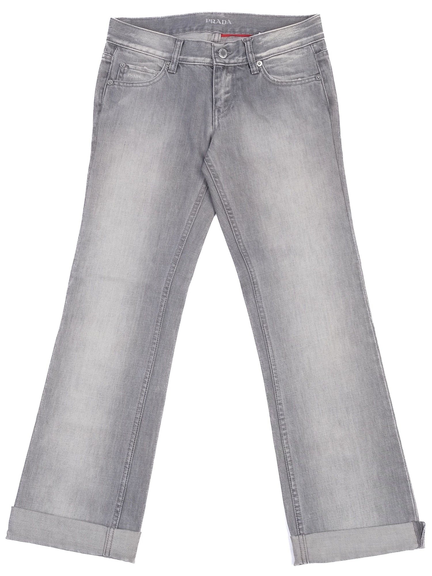 Excellent Prada Gray Cotton Jeans Women&