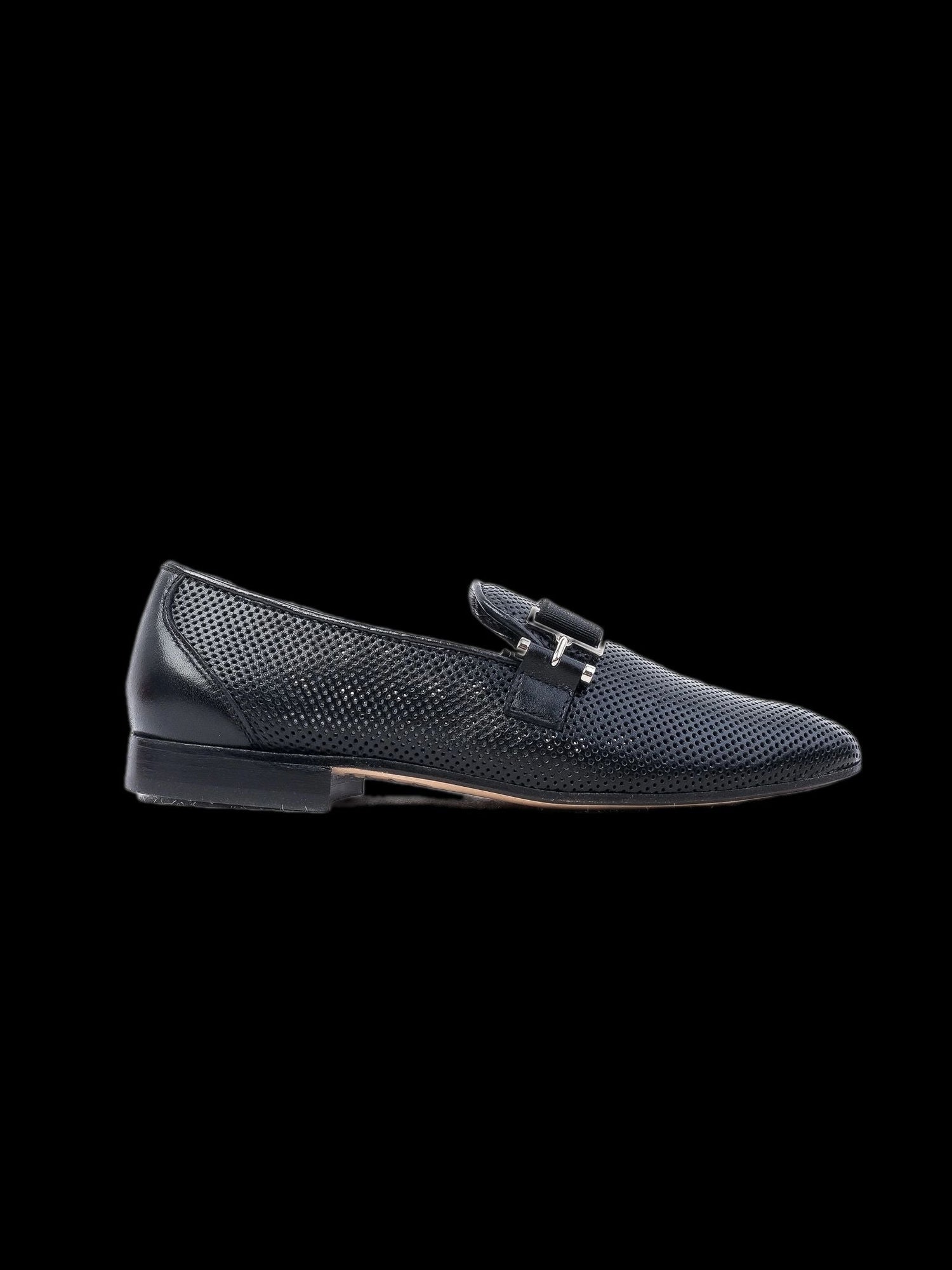 Excellent Missouri Black Leather Loafers for Kids Size 33