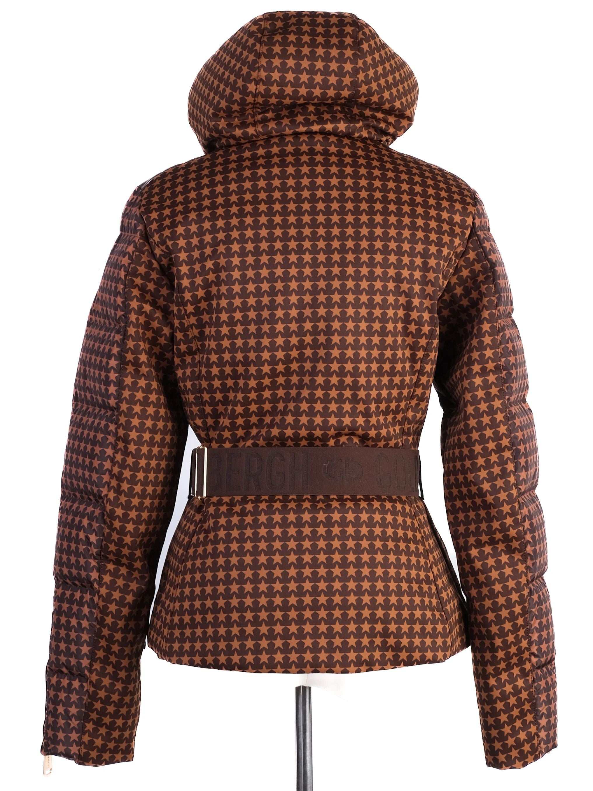 Perfect Goldbergh Brown Padded Jacket with Star Pattern Size M