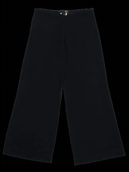 Just Cavalli Excellent Black Wool Wide-Leg Pants Size 40 Made in Italy