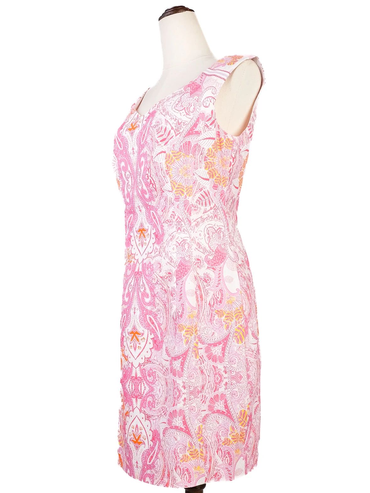 Excellent Laurel Sleeveless Dress M Colorful Paisley Pattern