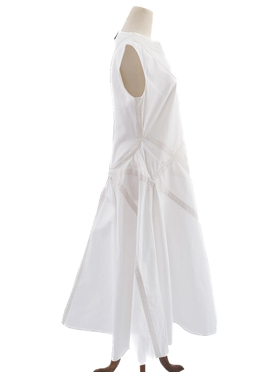 Excellent Bottega Veneta White Sleeveless Dress Cotton Size N/A