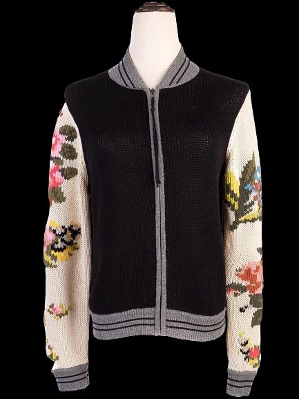 Excellent TWINSET Black Knitted Cardigan Natural Cotton Size M