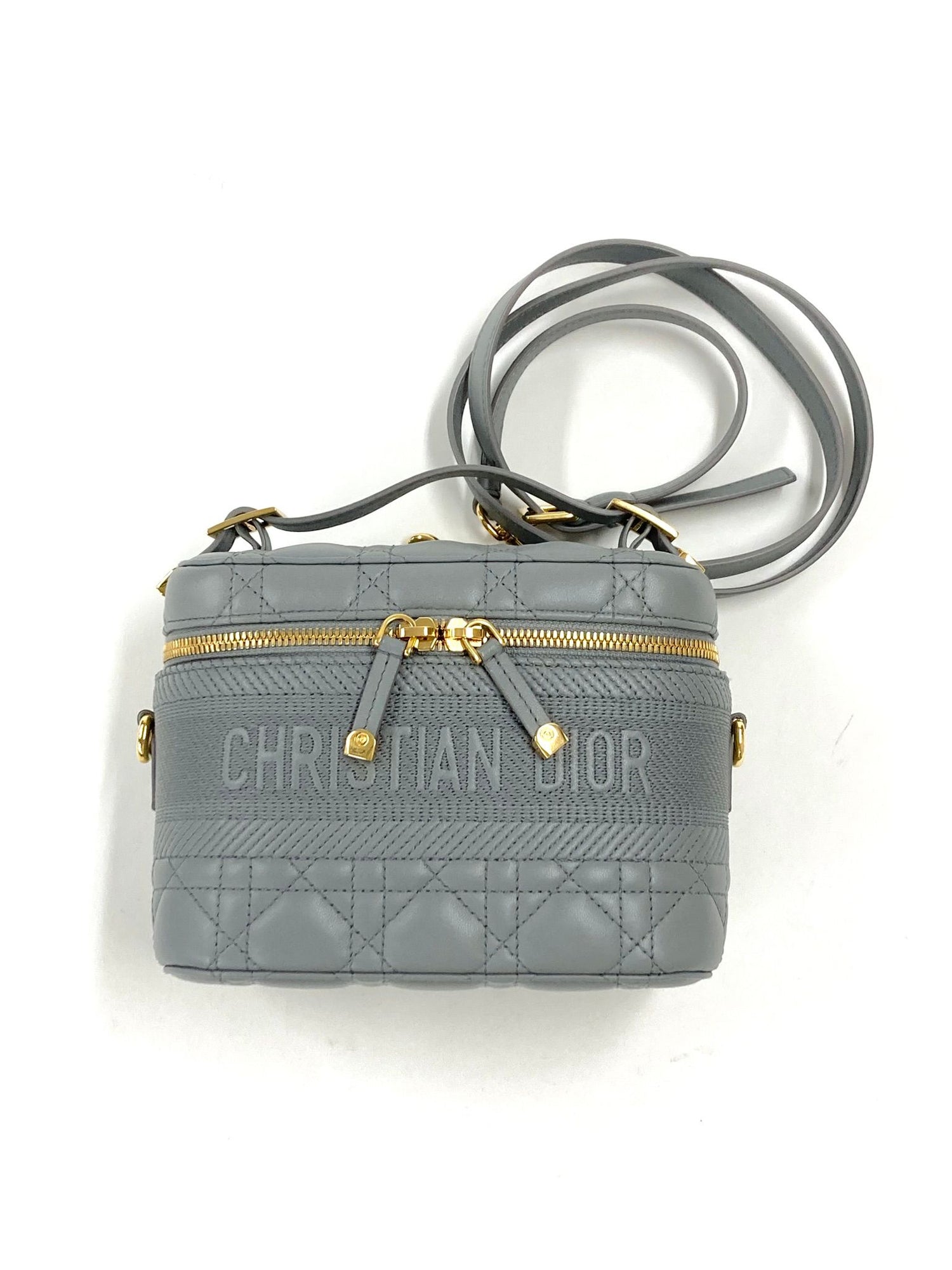 Dior Small DiorTravel Vanity Case Gray,Leather WSS