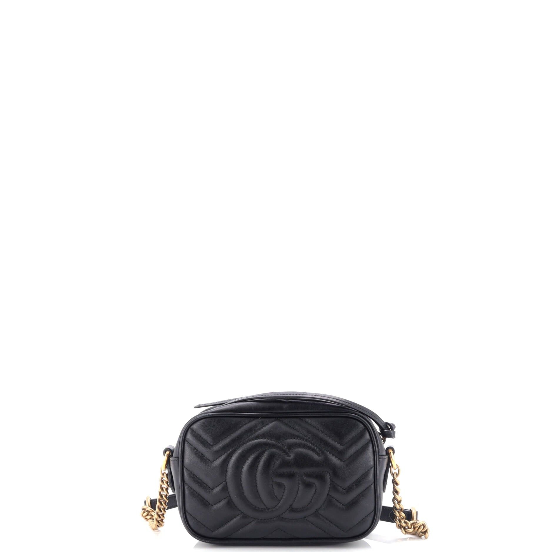 Gucci GG Marmont Shoulder Bag Matelasse Leather Mini