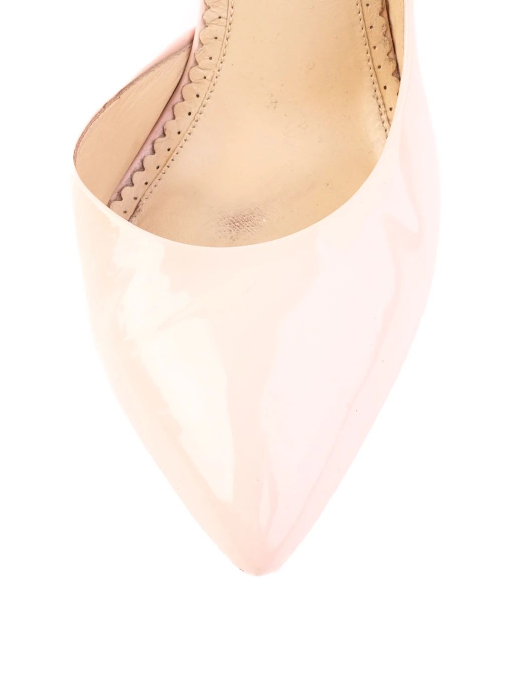 Charlotte Olympia Pink Leather High-Heeled Shoes Size 38.5