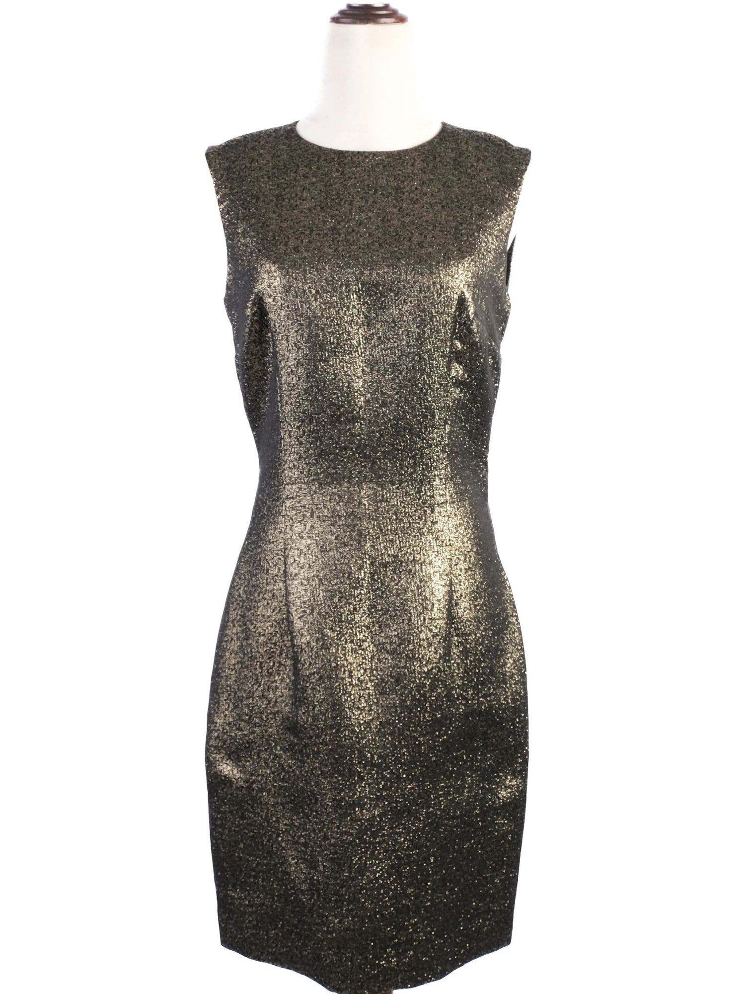 Excellent Roberto Cavalli Yellow Wool Sleeveless Dress Size L