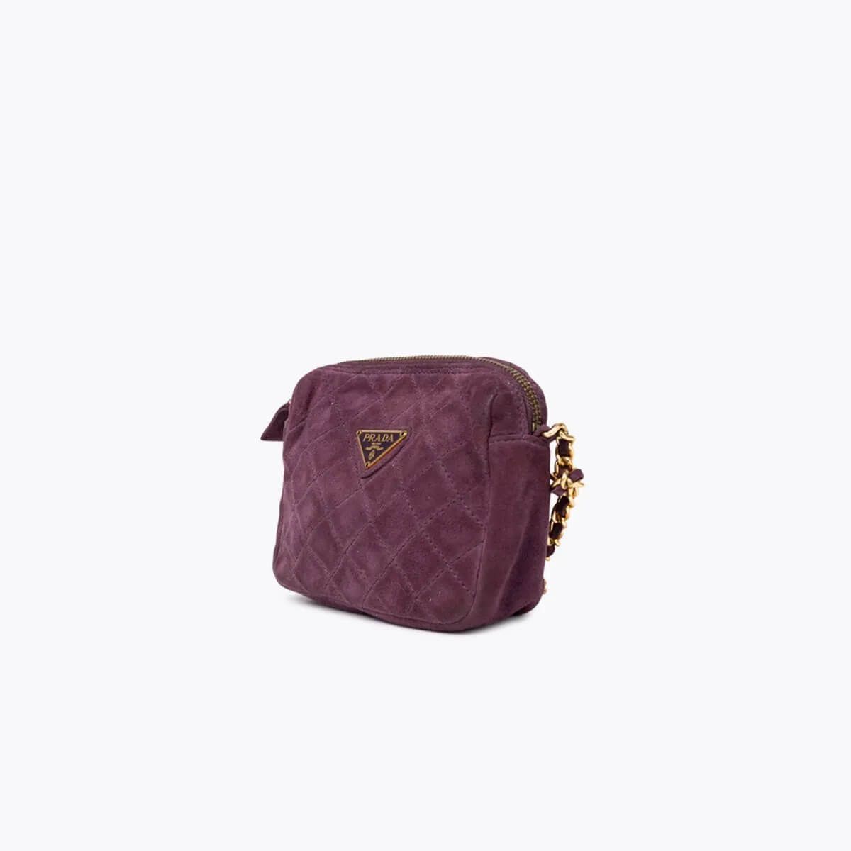Prada Chain Suede Shoulder Bag