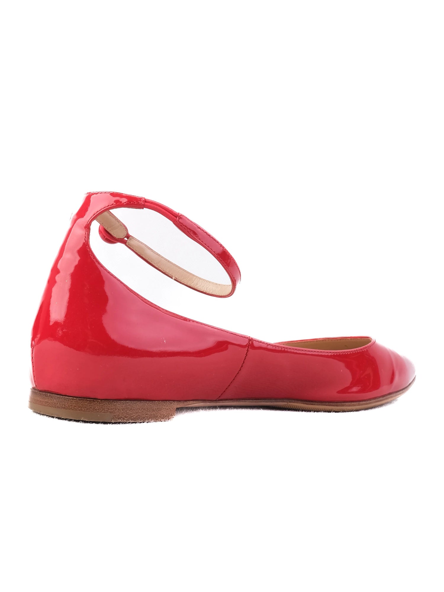 Excellent Gianvito Rossi Red Patent Leather Ballet Flats Size 37