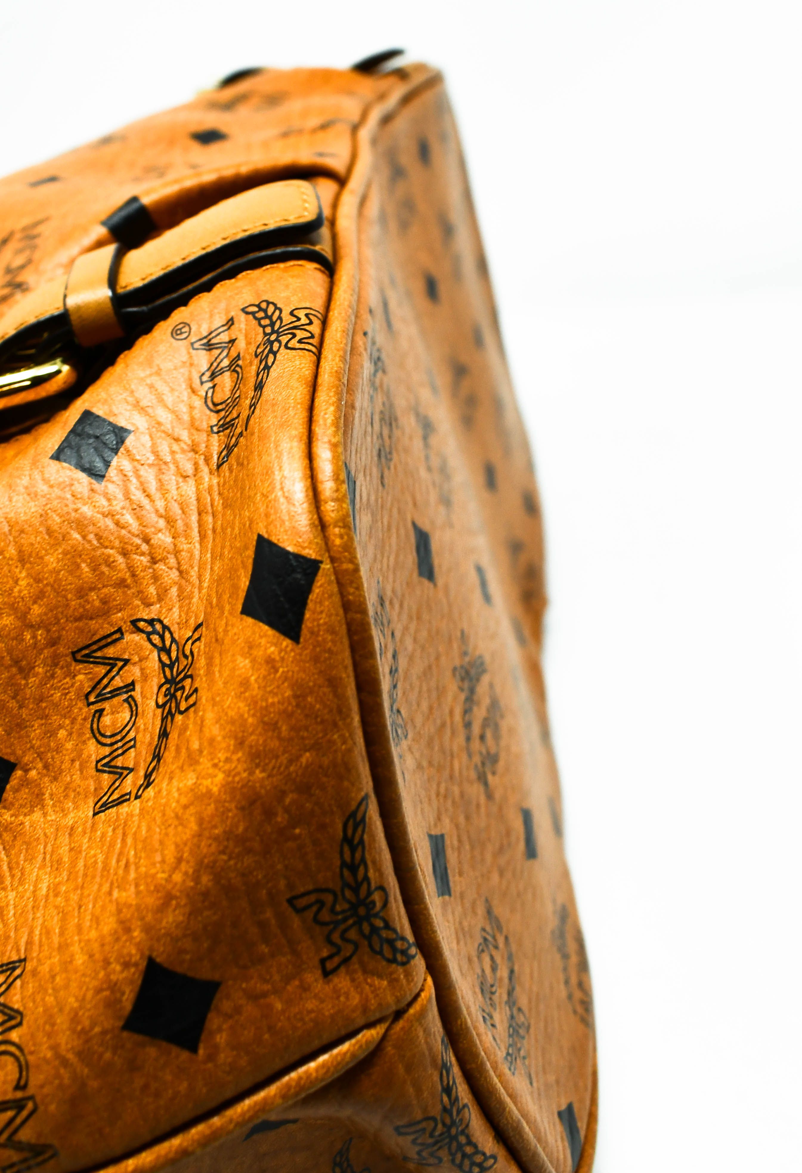 MCM Shoulder Bag Camel Cognac