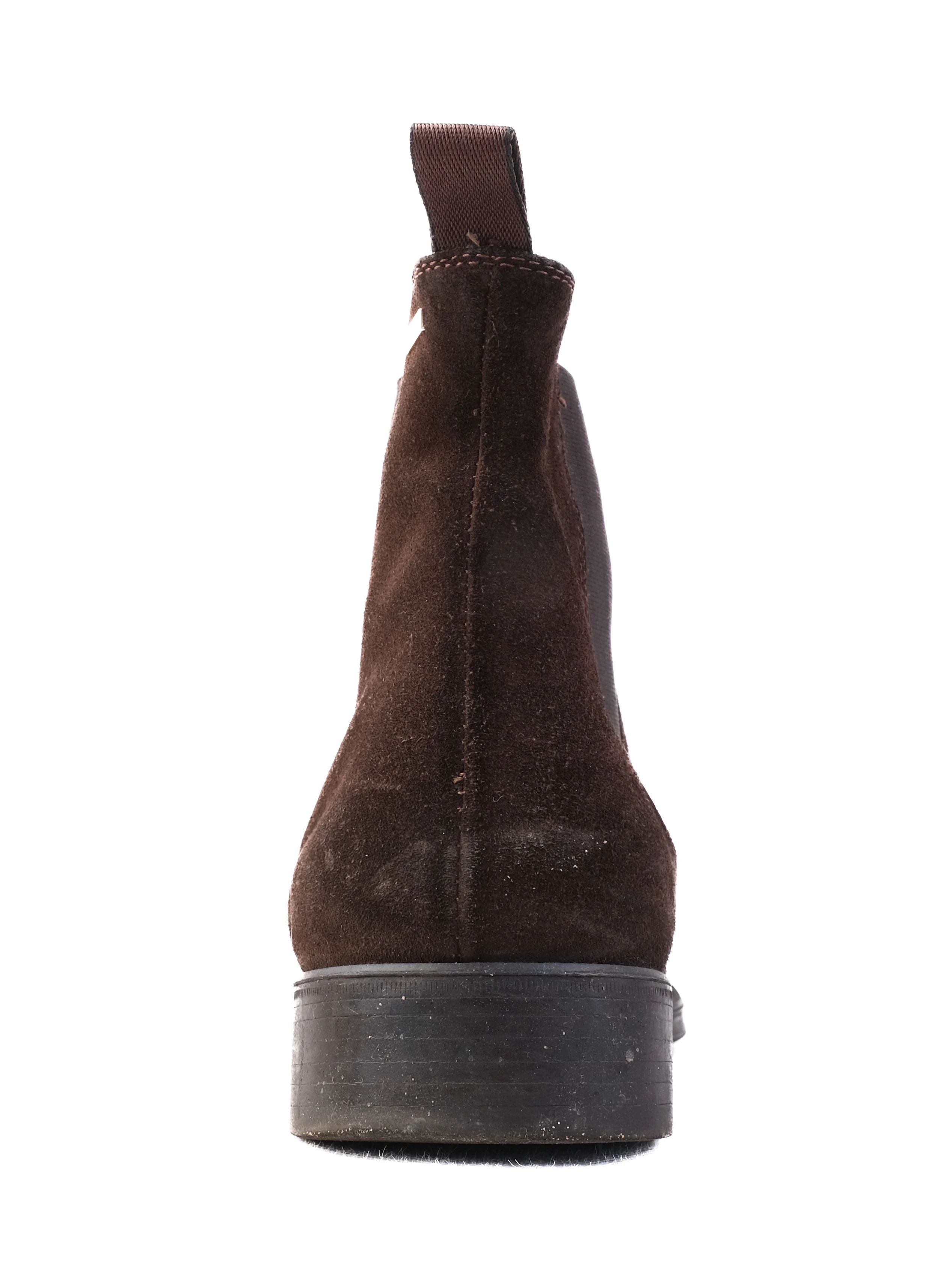 Excellent GF Ferre Orange Leather Chelsea Boots Size 42 for Men