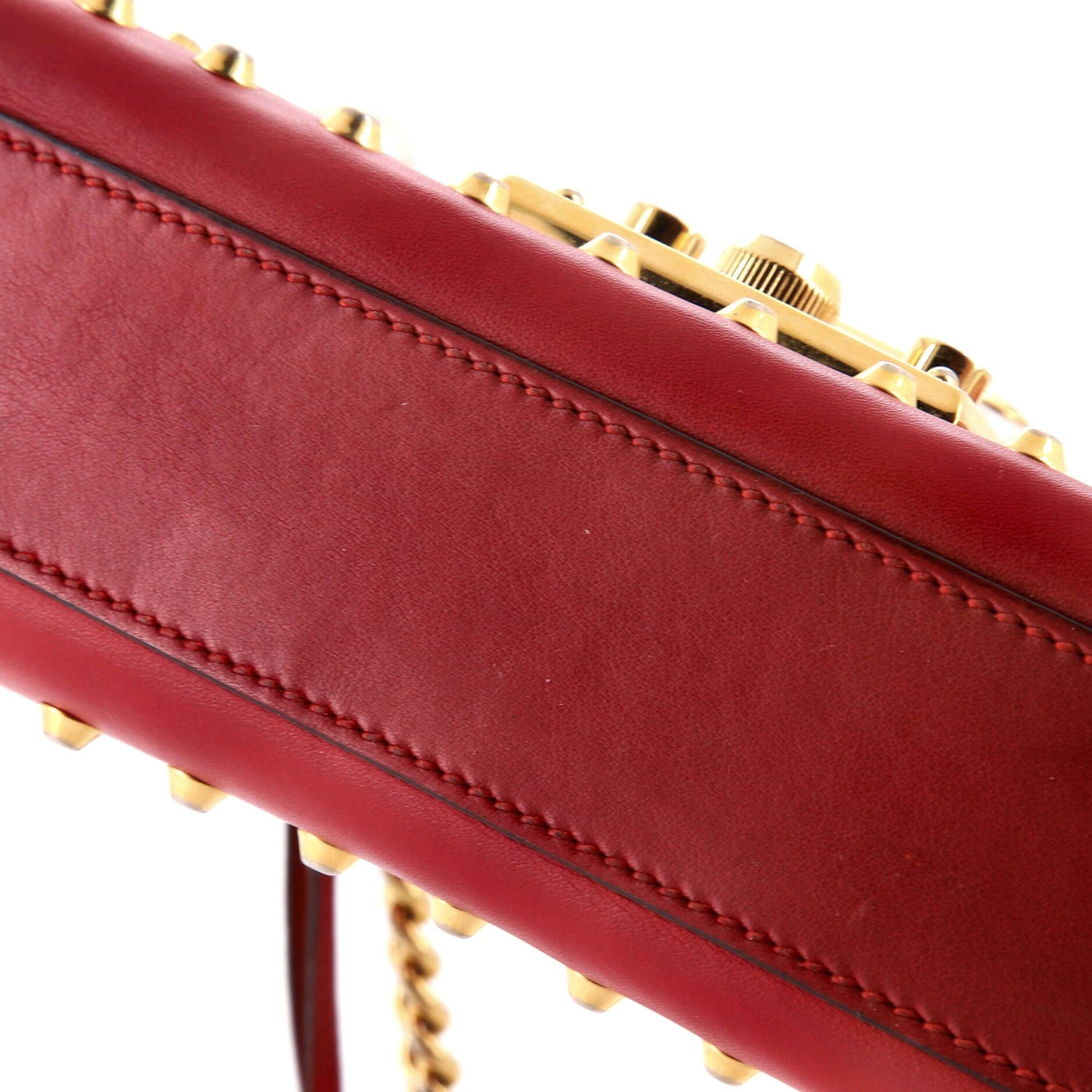 Gucci Padlock Shoulder Bag Small, Pearl Studded Calfskin